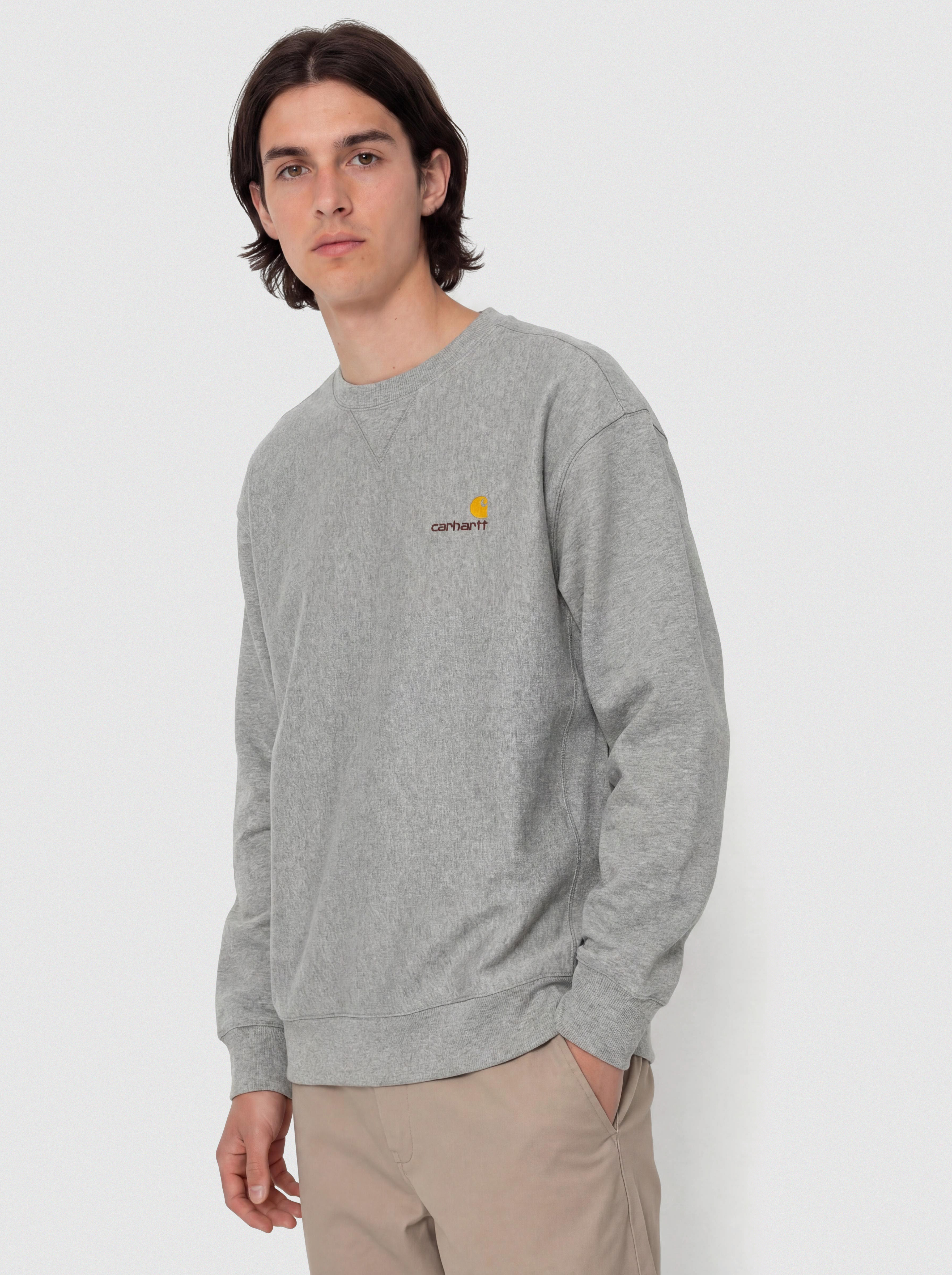 Carhartt WIP American Script Sweatshirt (grey heather)