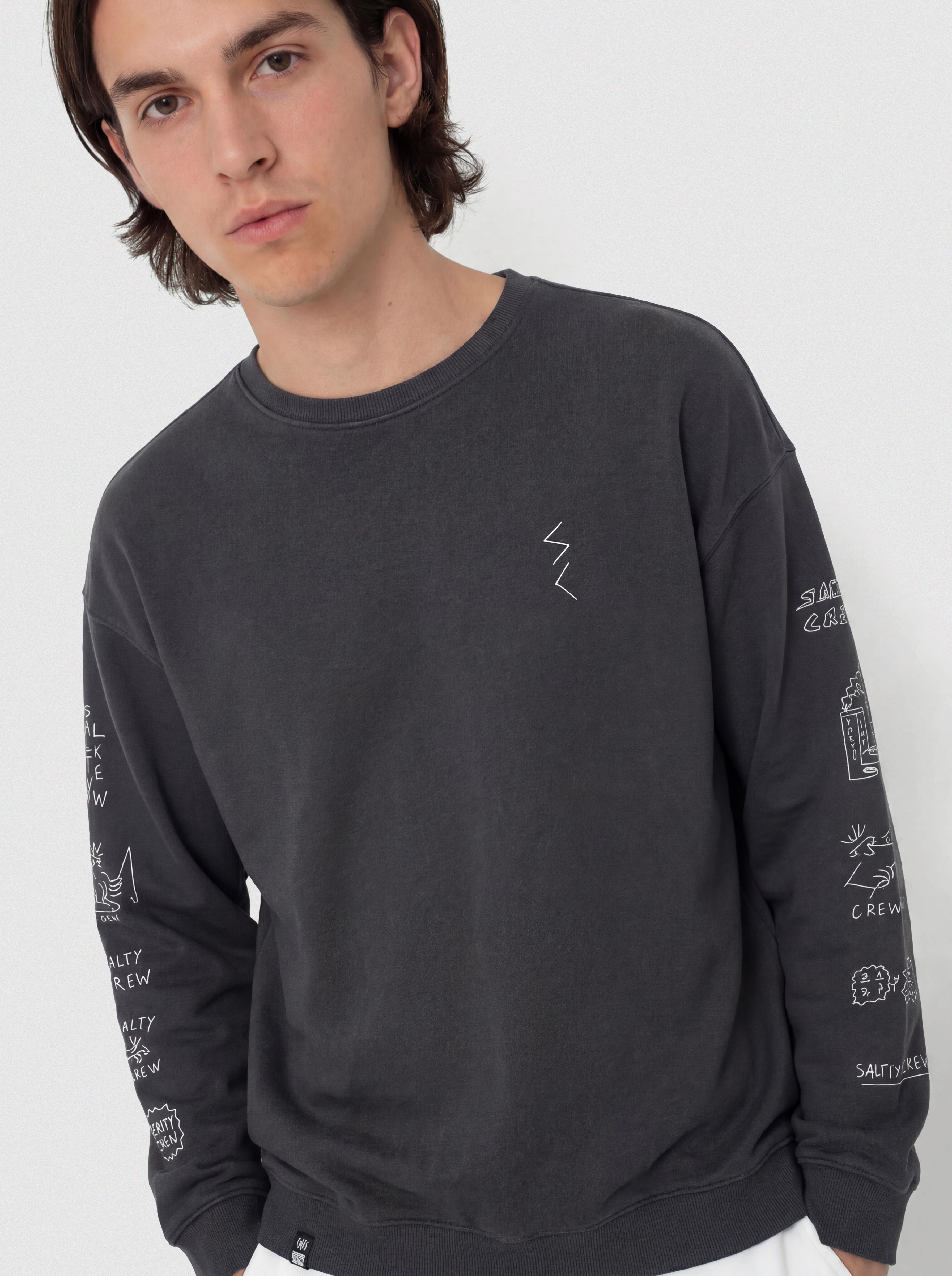 Salty Crew Sweatshirt Reel Lb Crewneck (pirate black)