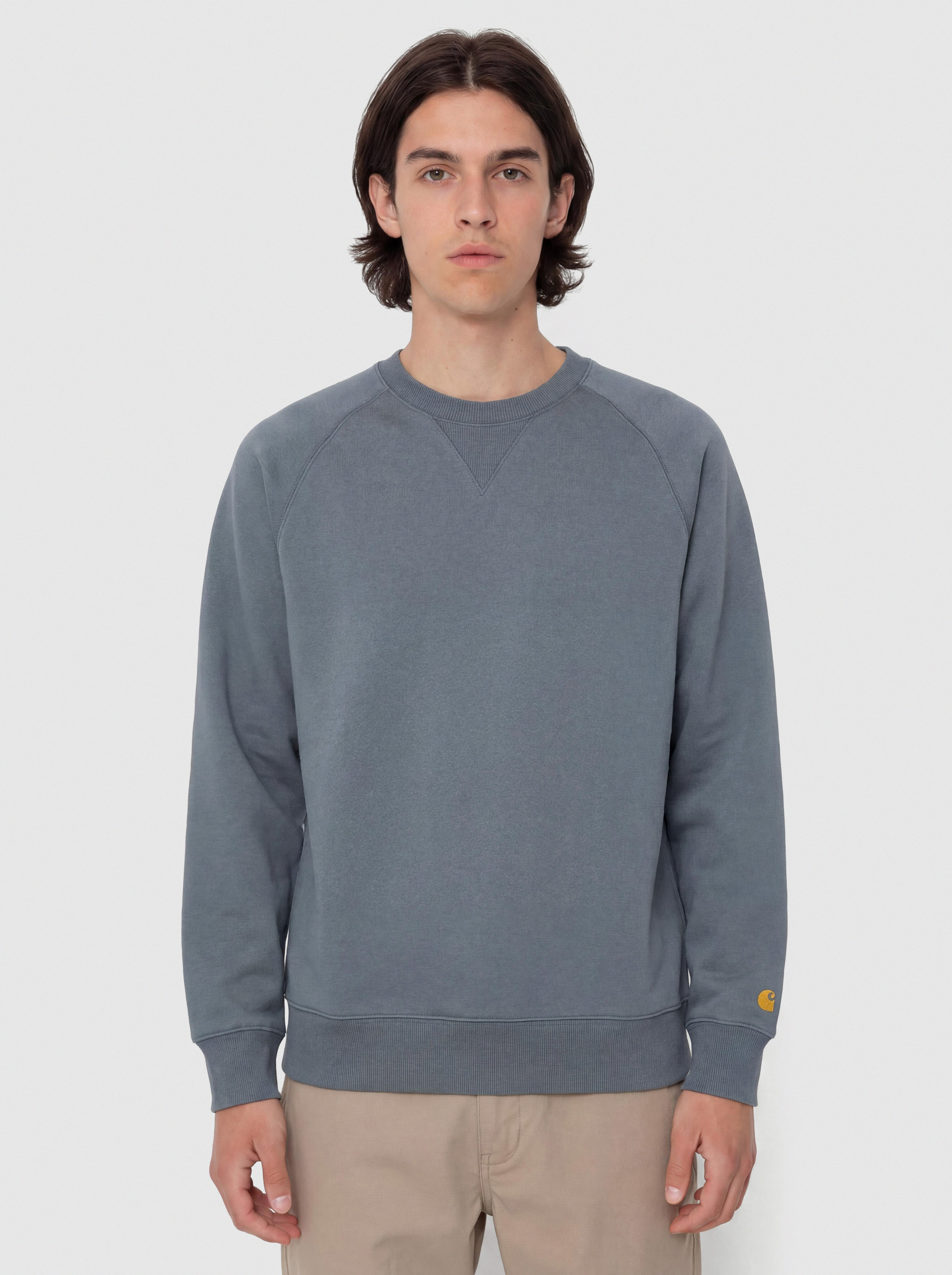 Carhartt WIP Sweatshirt Chase (cozy blue/gold)