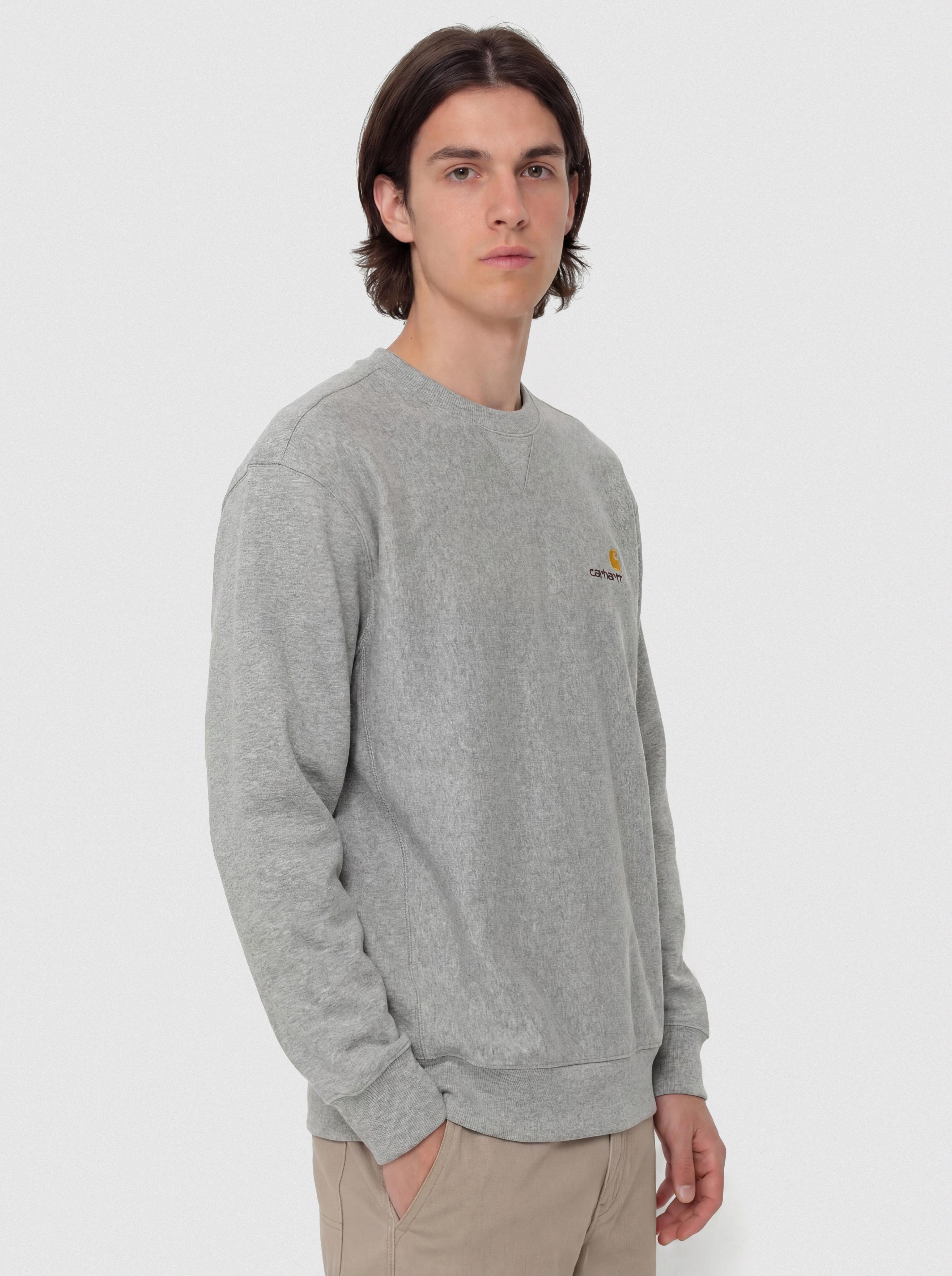 Carhartt WIP American Script Sweatshirt (grey heather)