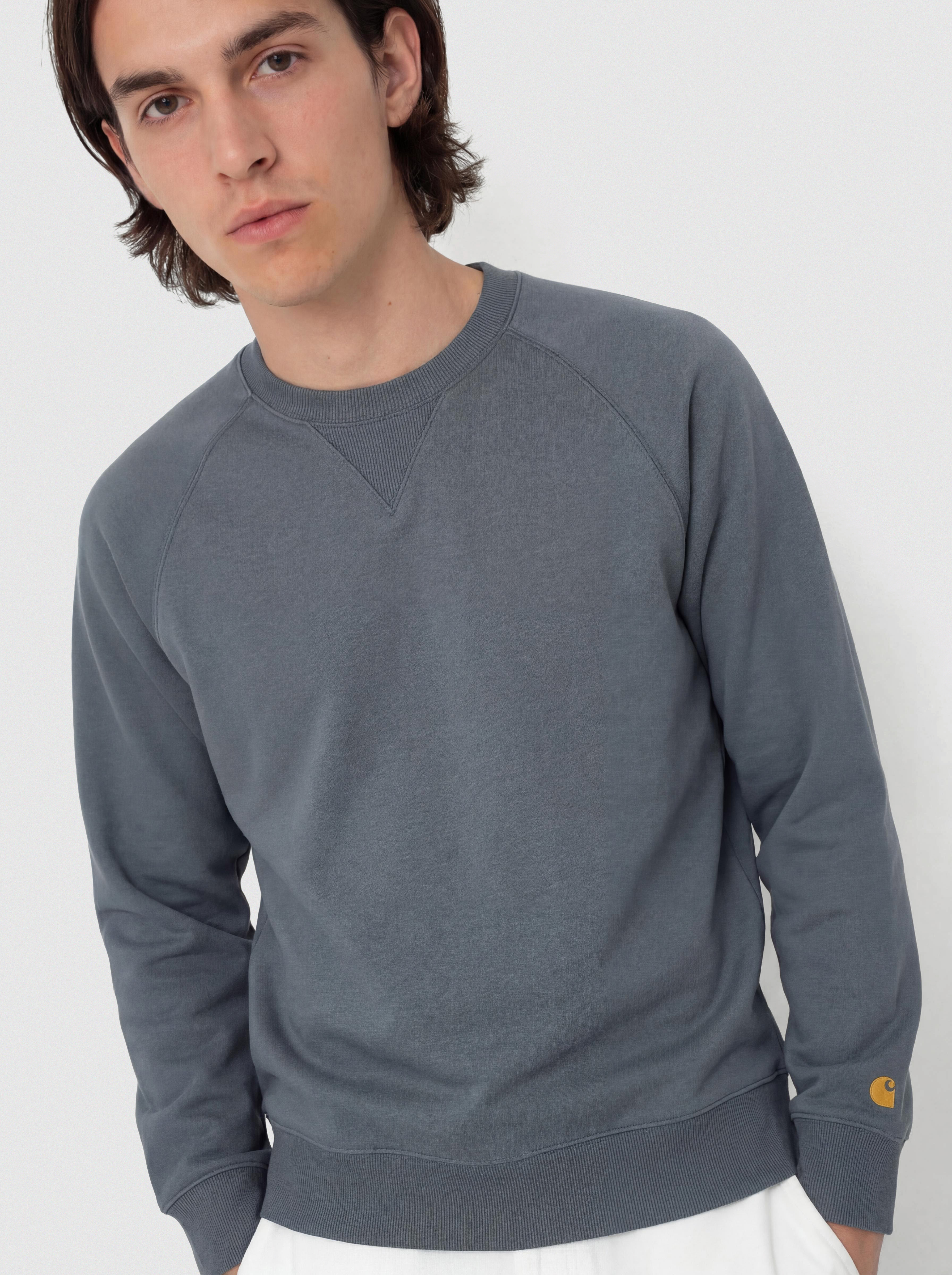 Carhartt WIP Sweatshirt Chase (cozy blue/gold)