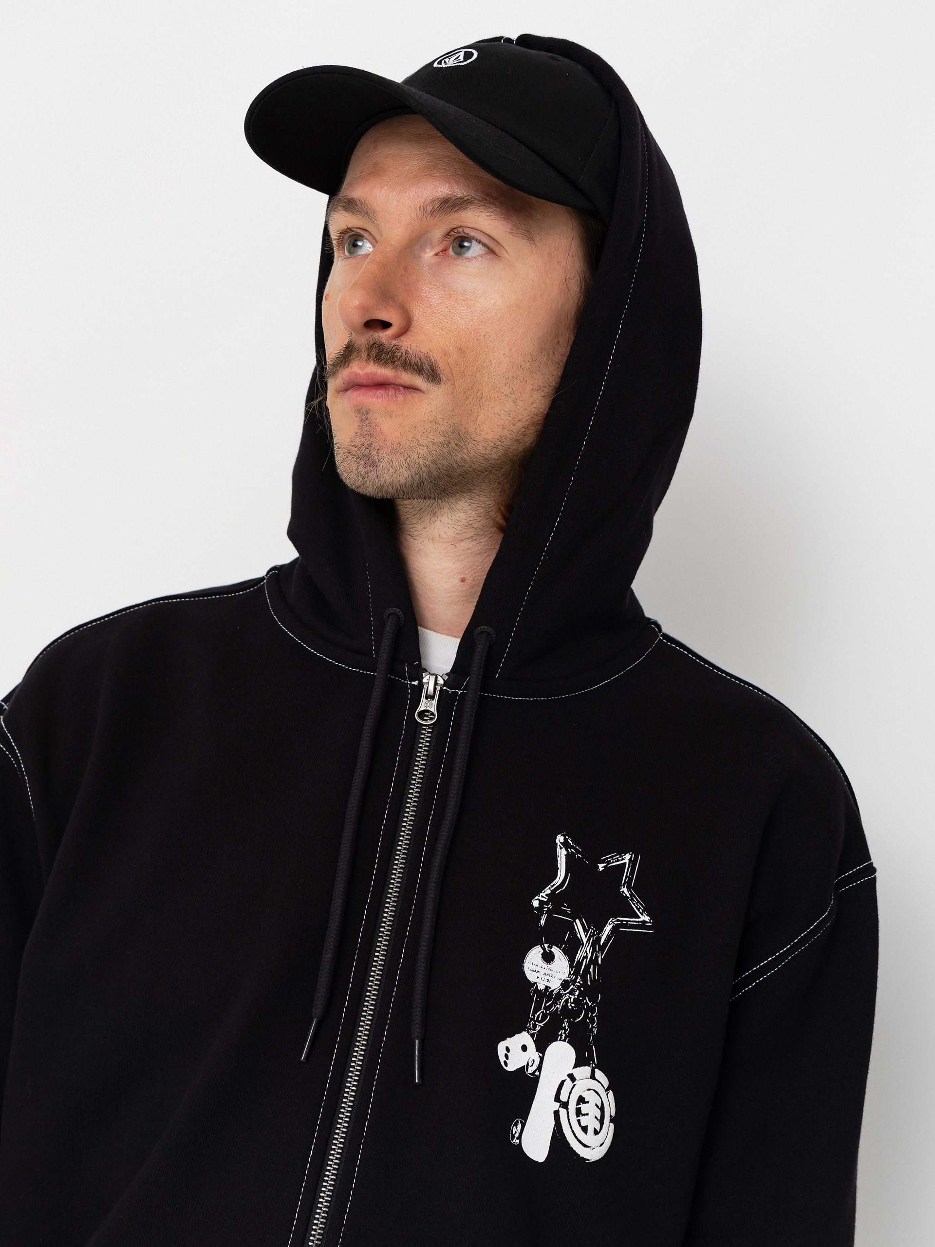 Element Keychain ZHD Hoodie (flint black)