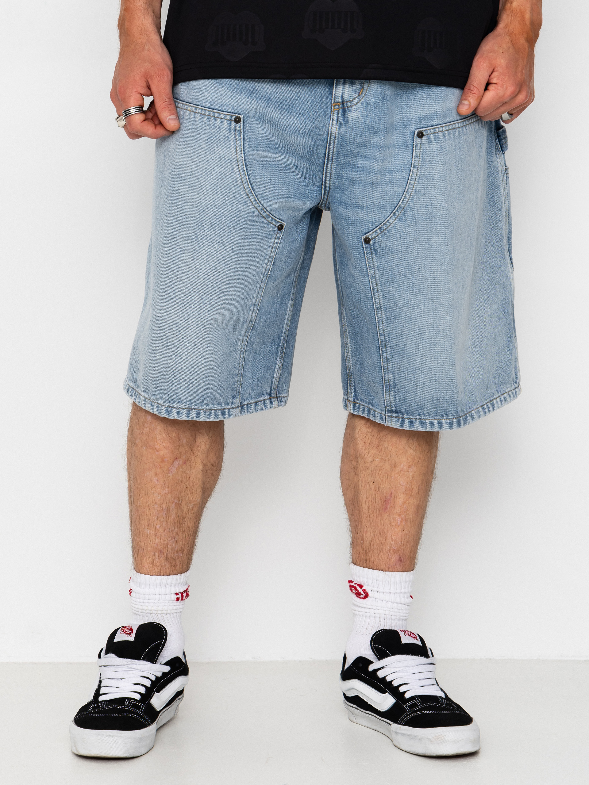 Carhartt WIP OG Double Knee Shorts (blue heavy worn bleached)