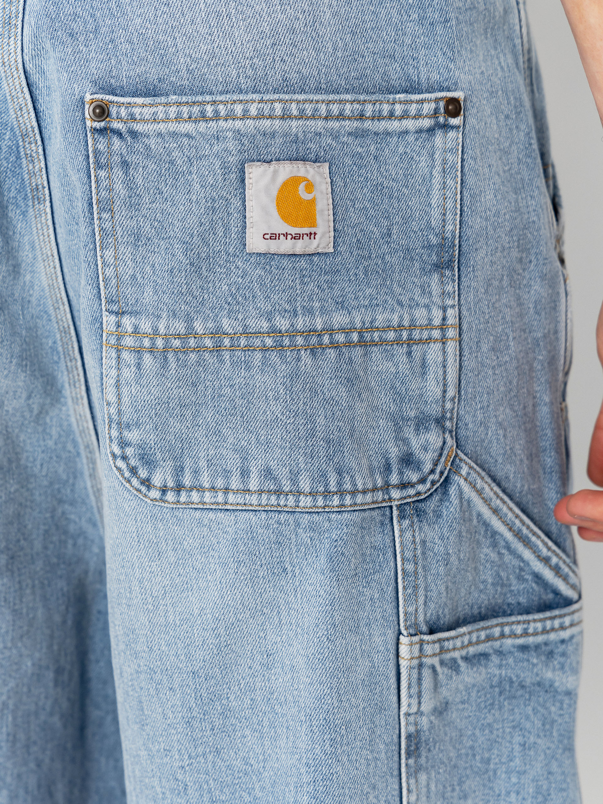 Carhartt WIP OG Double Knee Shorts (blue heavy worn bleached)