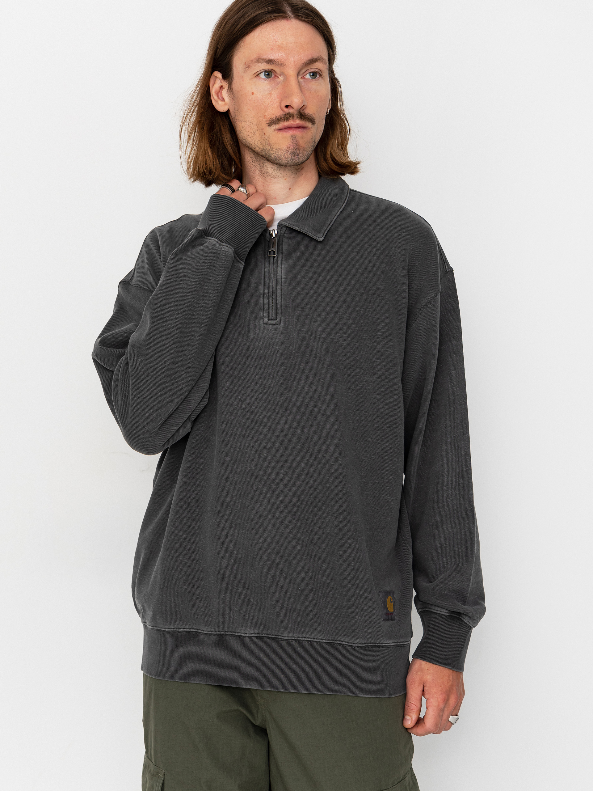 Carhartt WIP Sweatshirt Harper Polo (black)