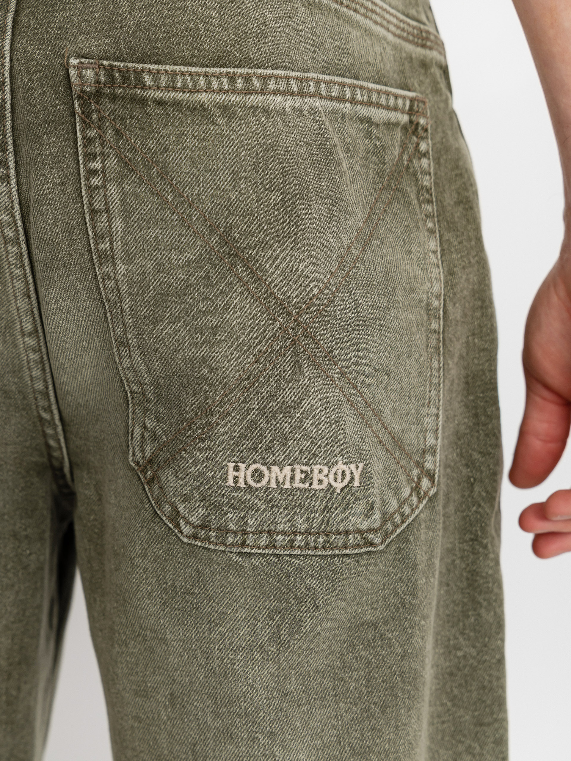 Homeboy Pants X Tra Baggy Dye Denim (washed green)