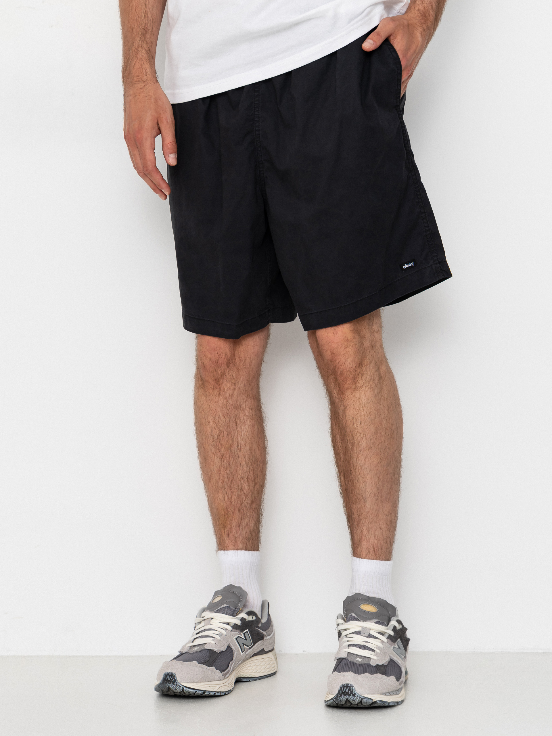 OBEY Easy Trail Shorts (black faded wash)