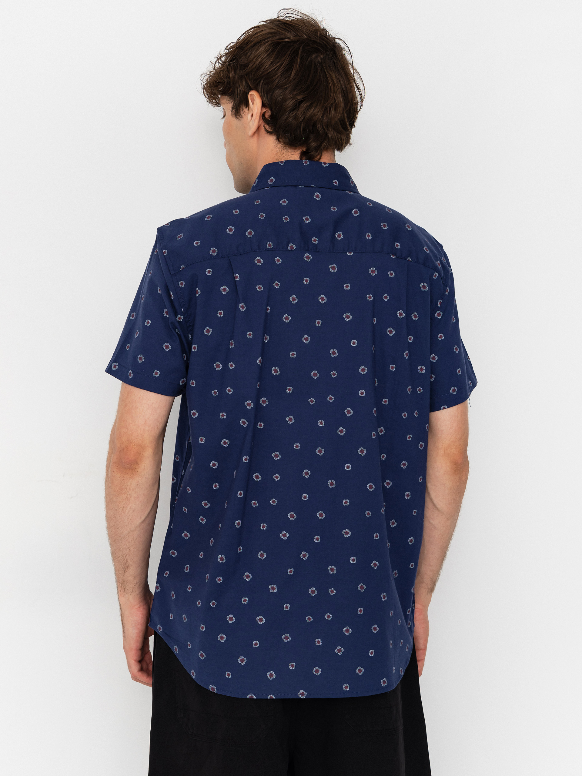 Brixton Charter Print Shirt (midnight blue geo)