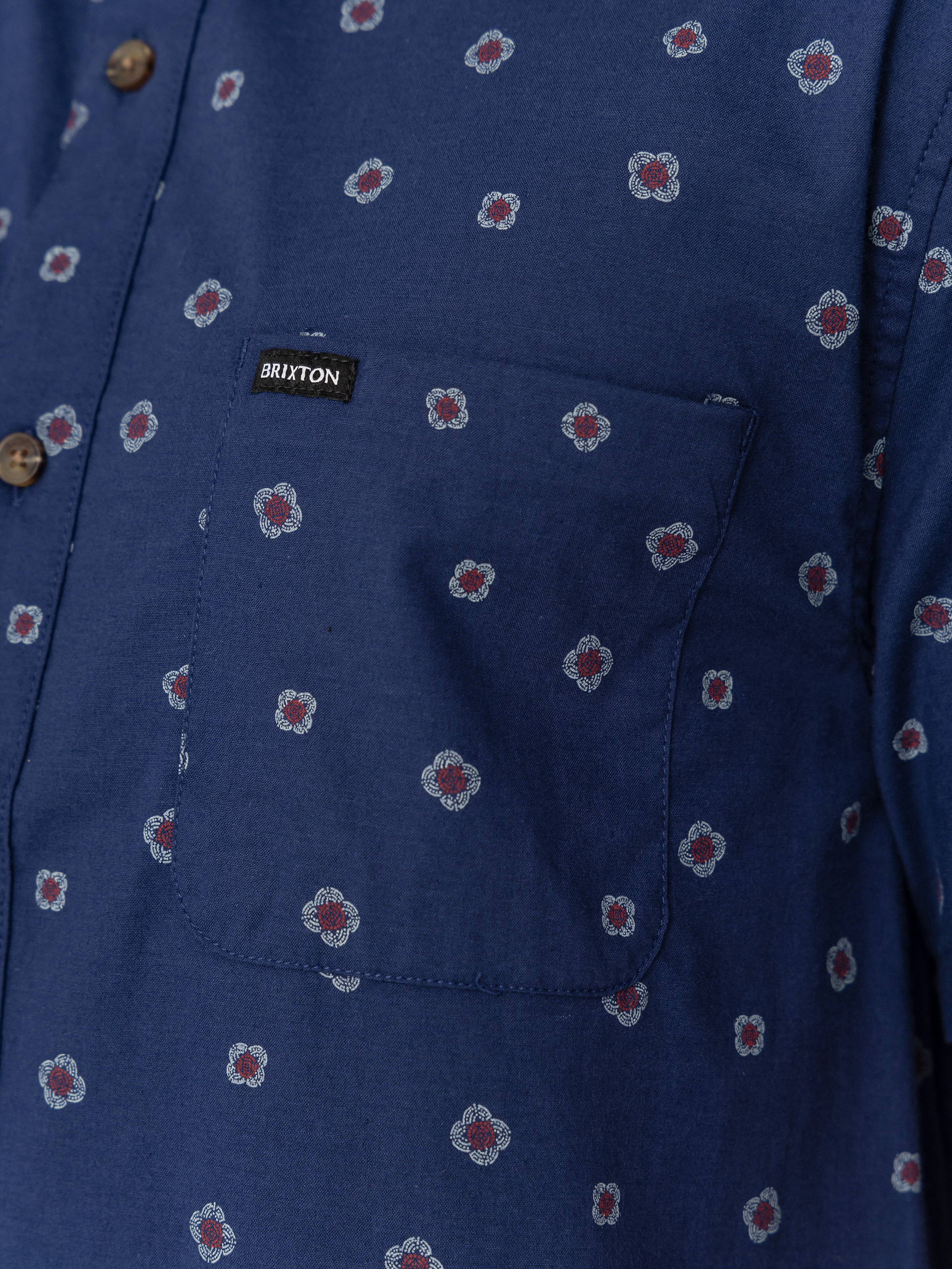 Brixton Charter Print Shirt (midnight blue geo)