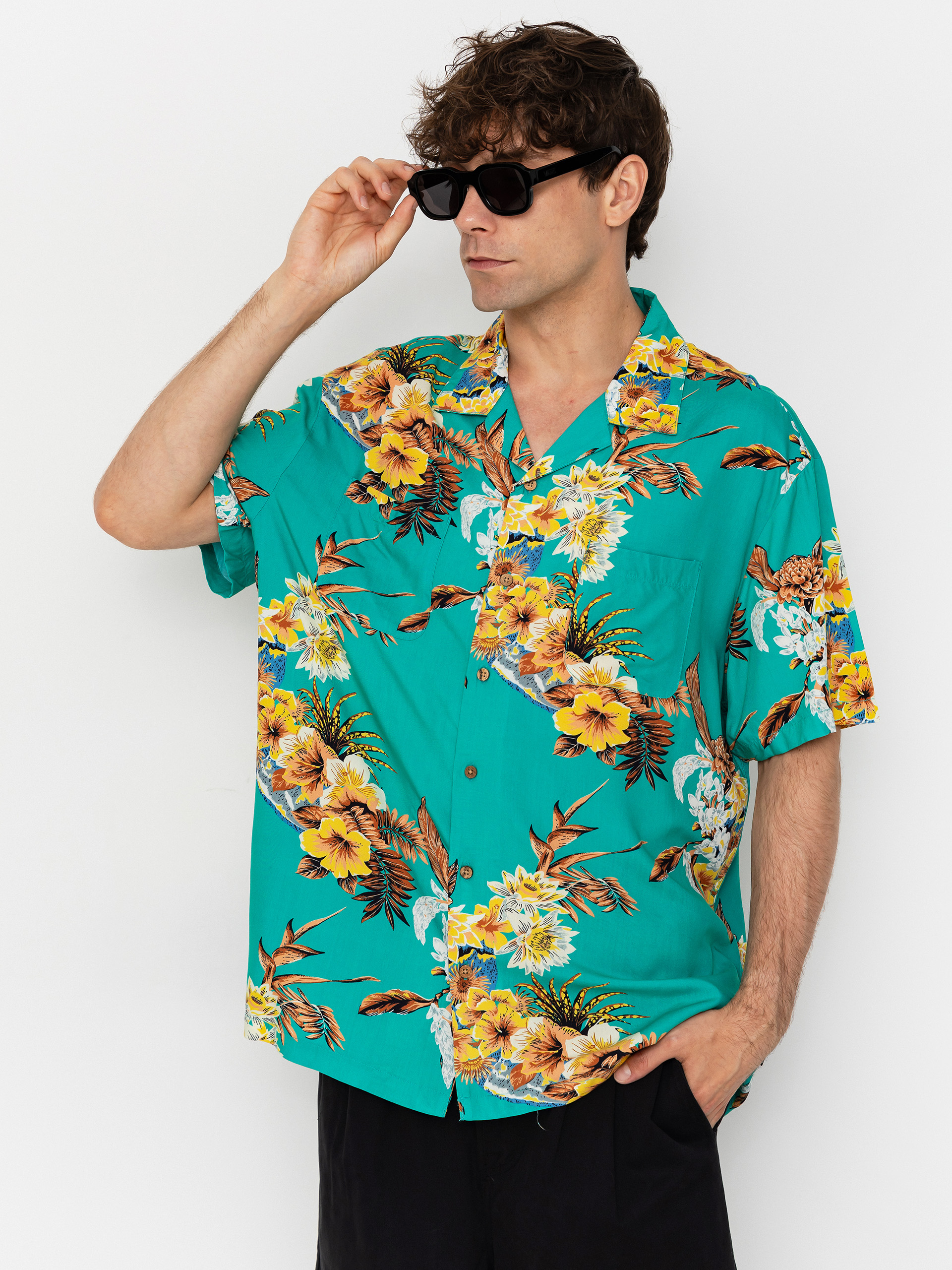 Brixton Bunker Vacation Shirt (retro green)
