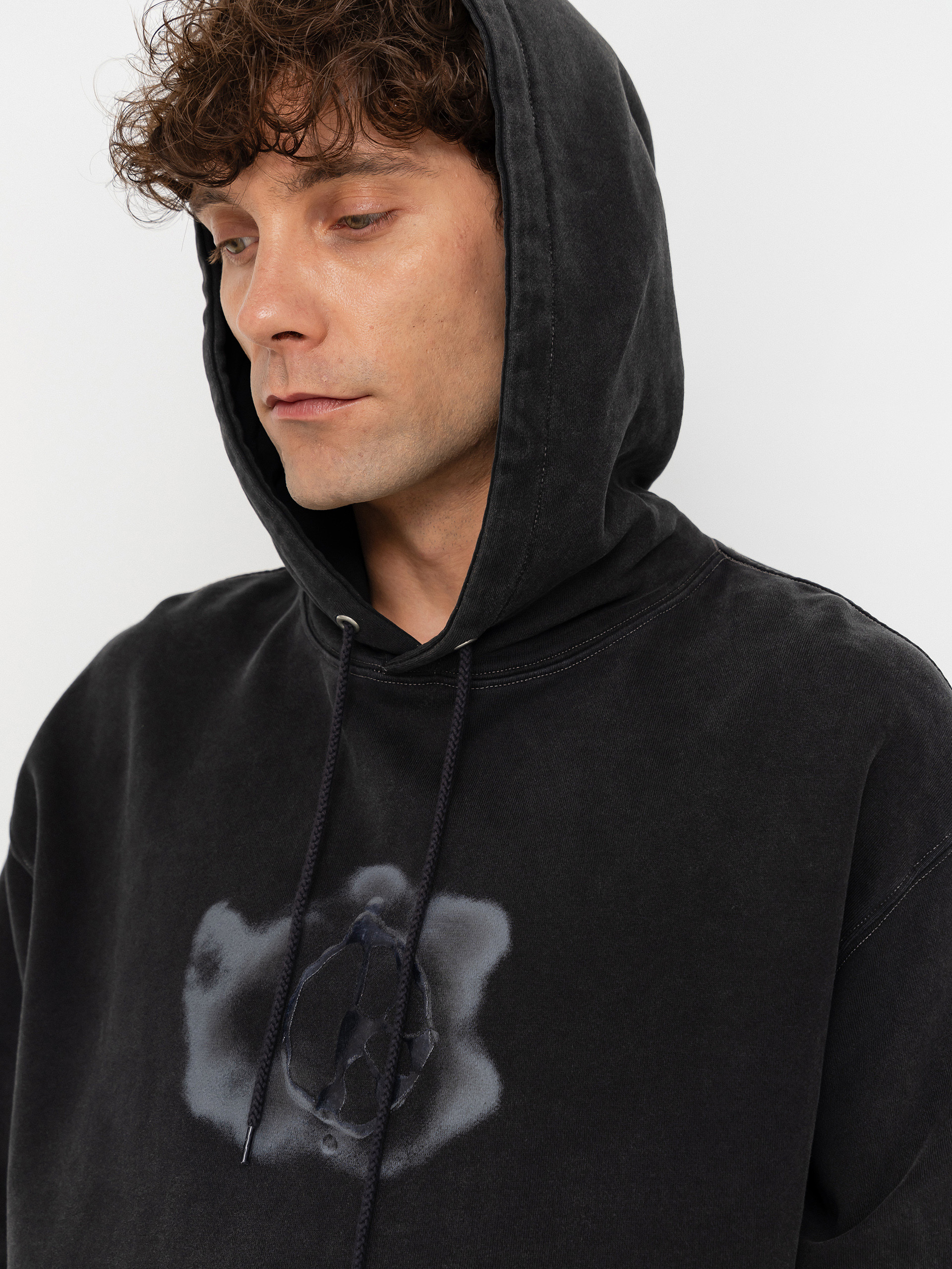 Polar Skate Hoodie Dave Metal Logo HD (silver black)