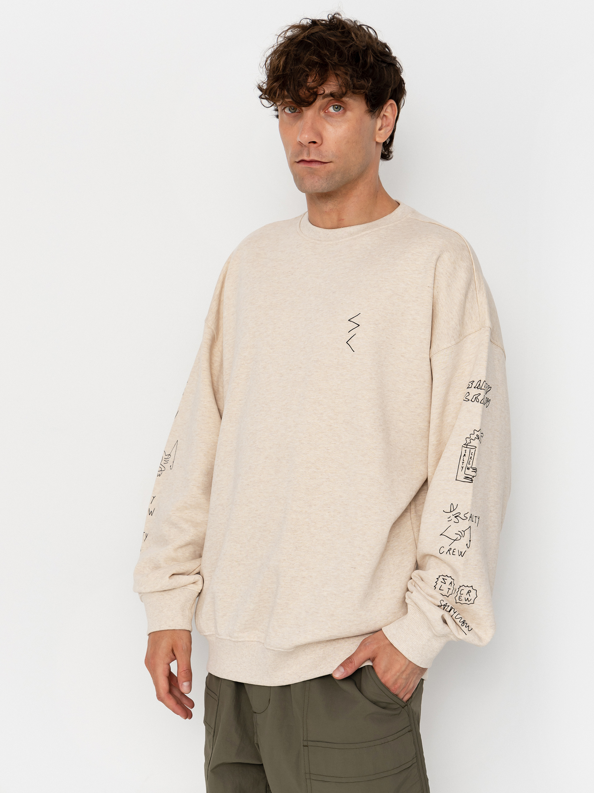 Salty Crew Sweatshirt Reel Lb Crewneck (oatmeal heather)