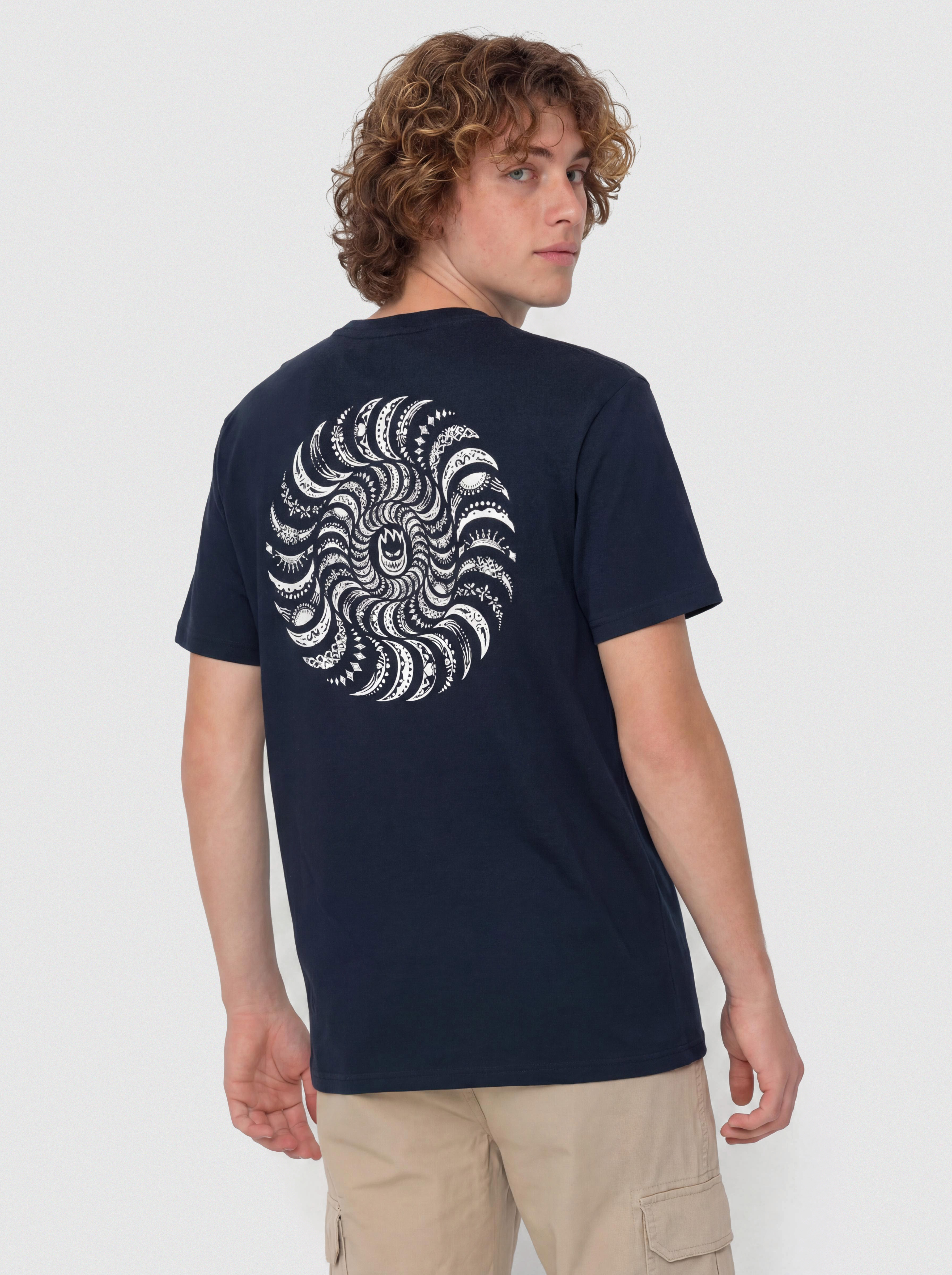 Spitfire T-Shirt Classic Swirl Paisley (true navy w/white prints)