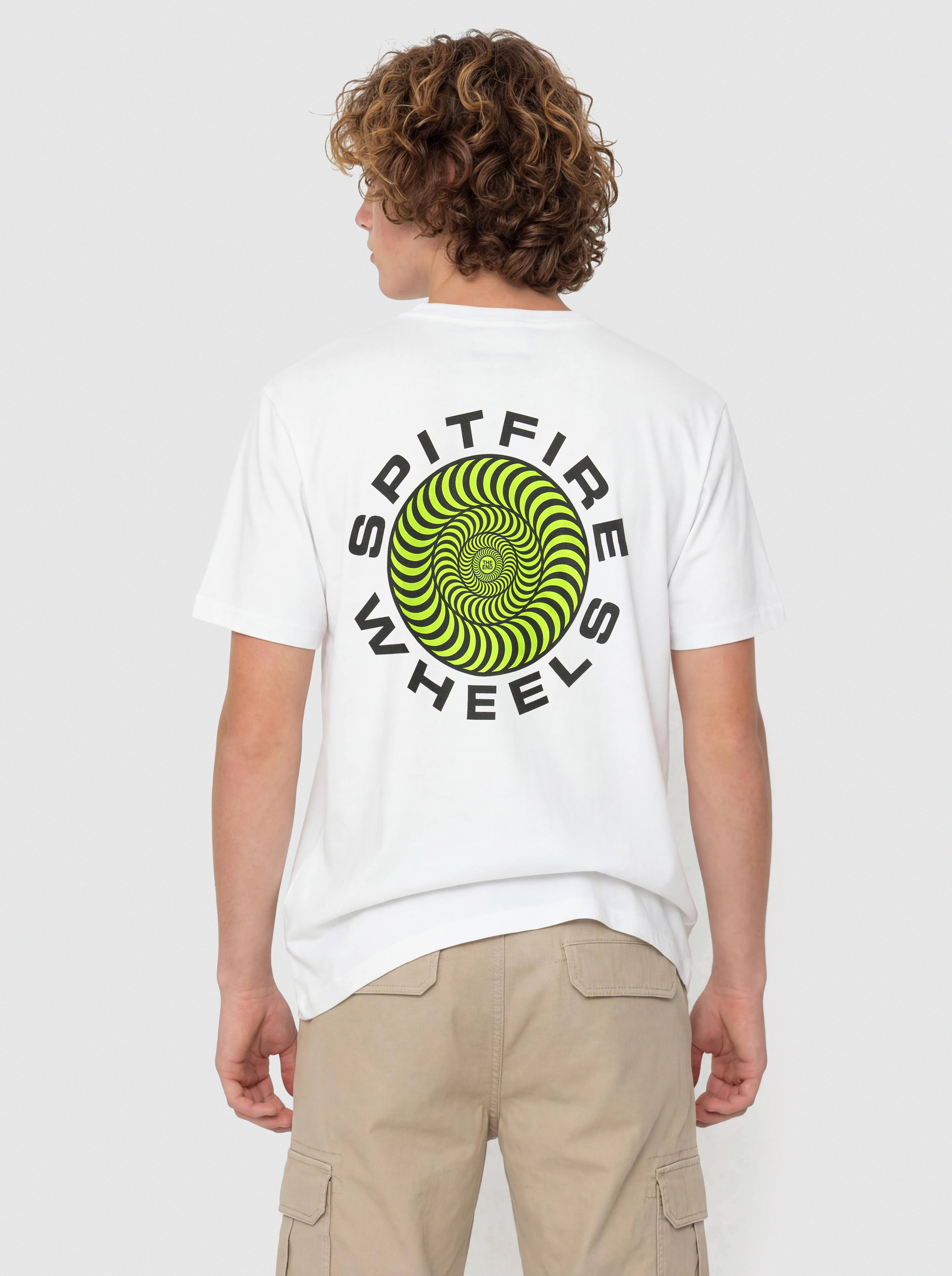 Spitfire T-Shirt Classic 87 Swirl Fill (white w/green black prints)