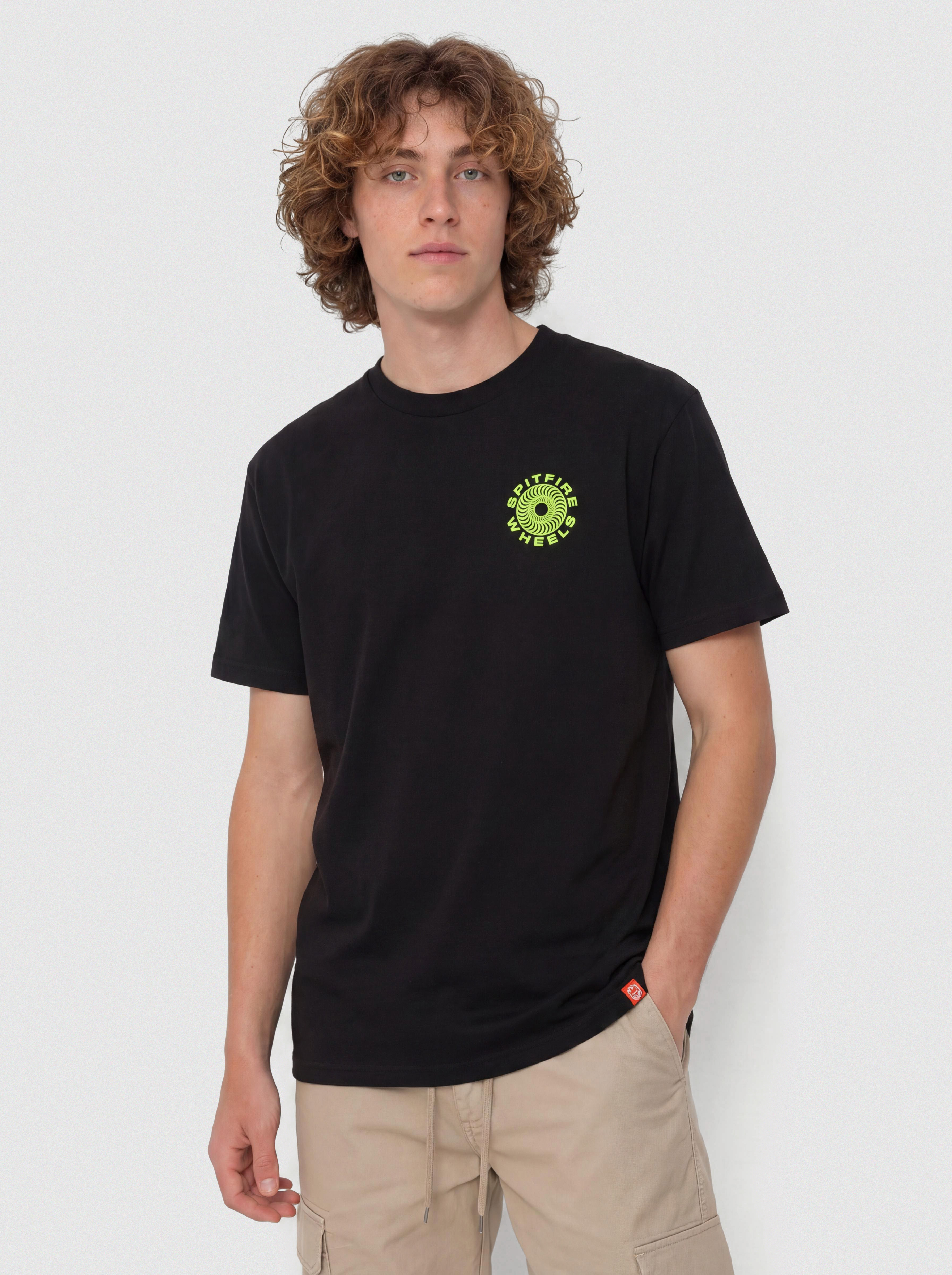 Spitfire T-Shirt Classic 87 Swirl Fill (black w/green white prints)