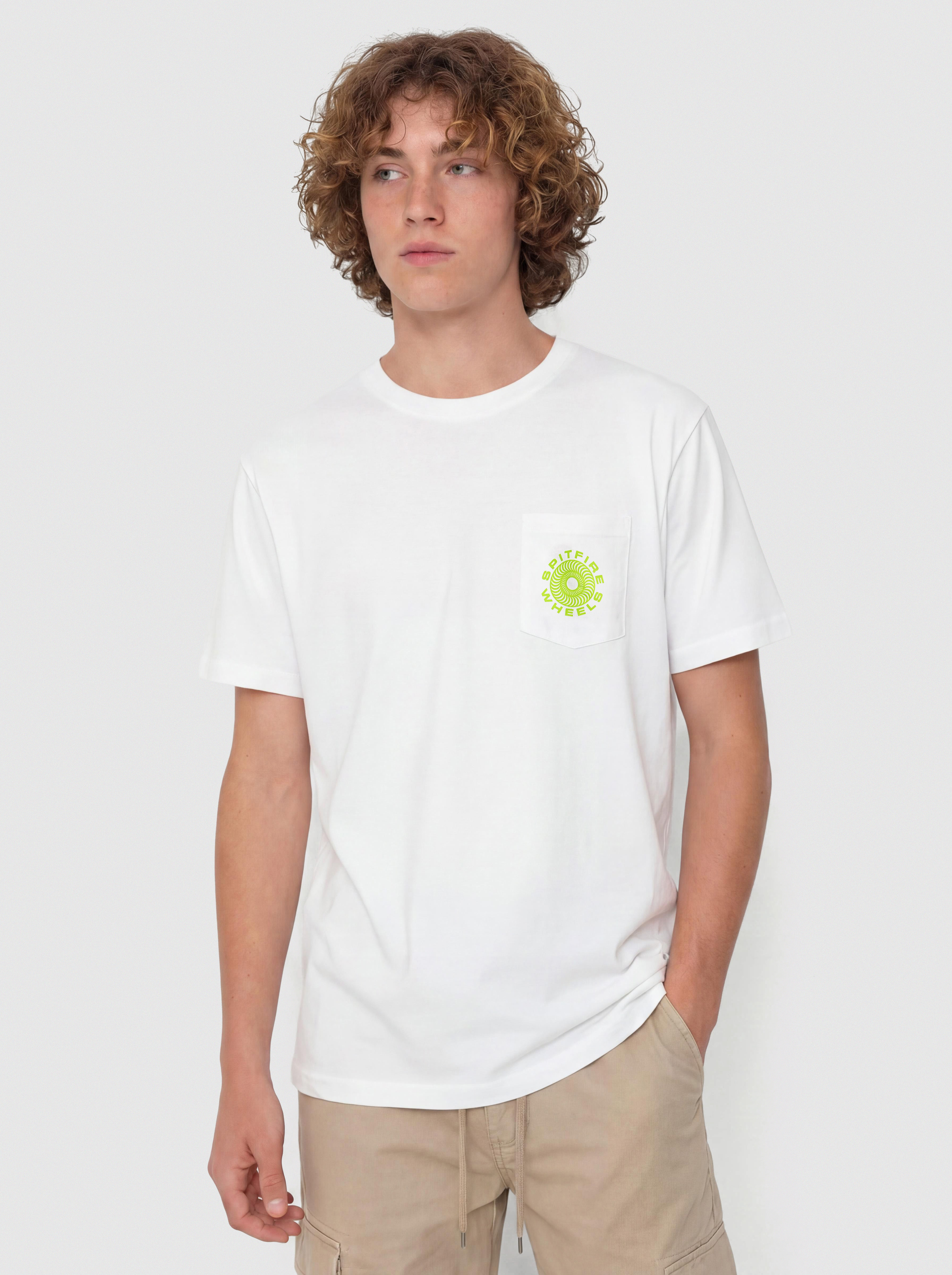 Spitfire T-Shirt Classic 87 Swirl Fill (white w/green black prints)