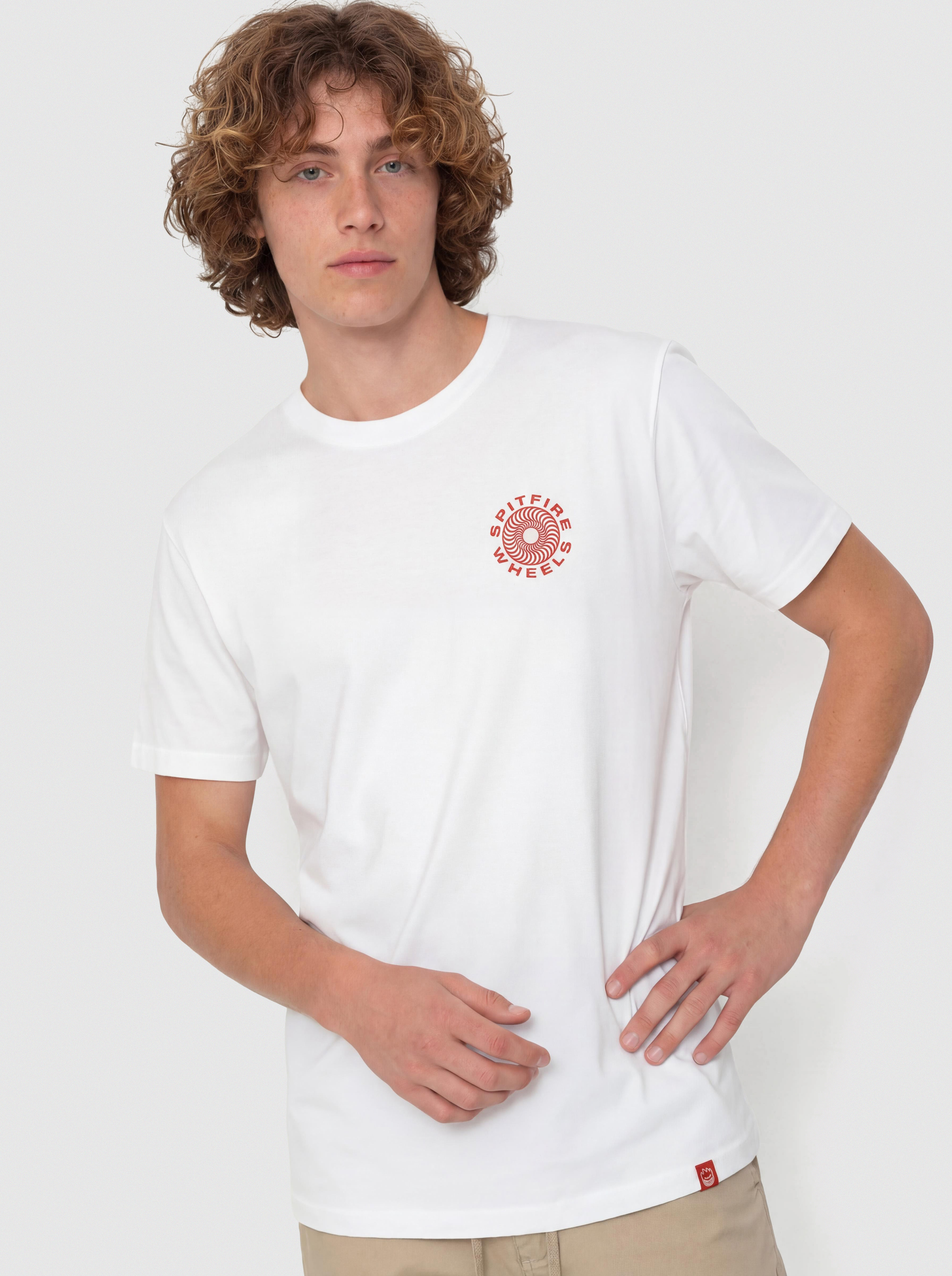 Spitfire T-Shirt Classic 87 Swirl Fill (white w/red black prints)