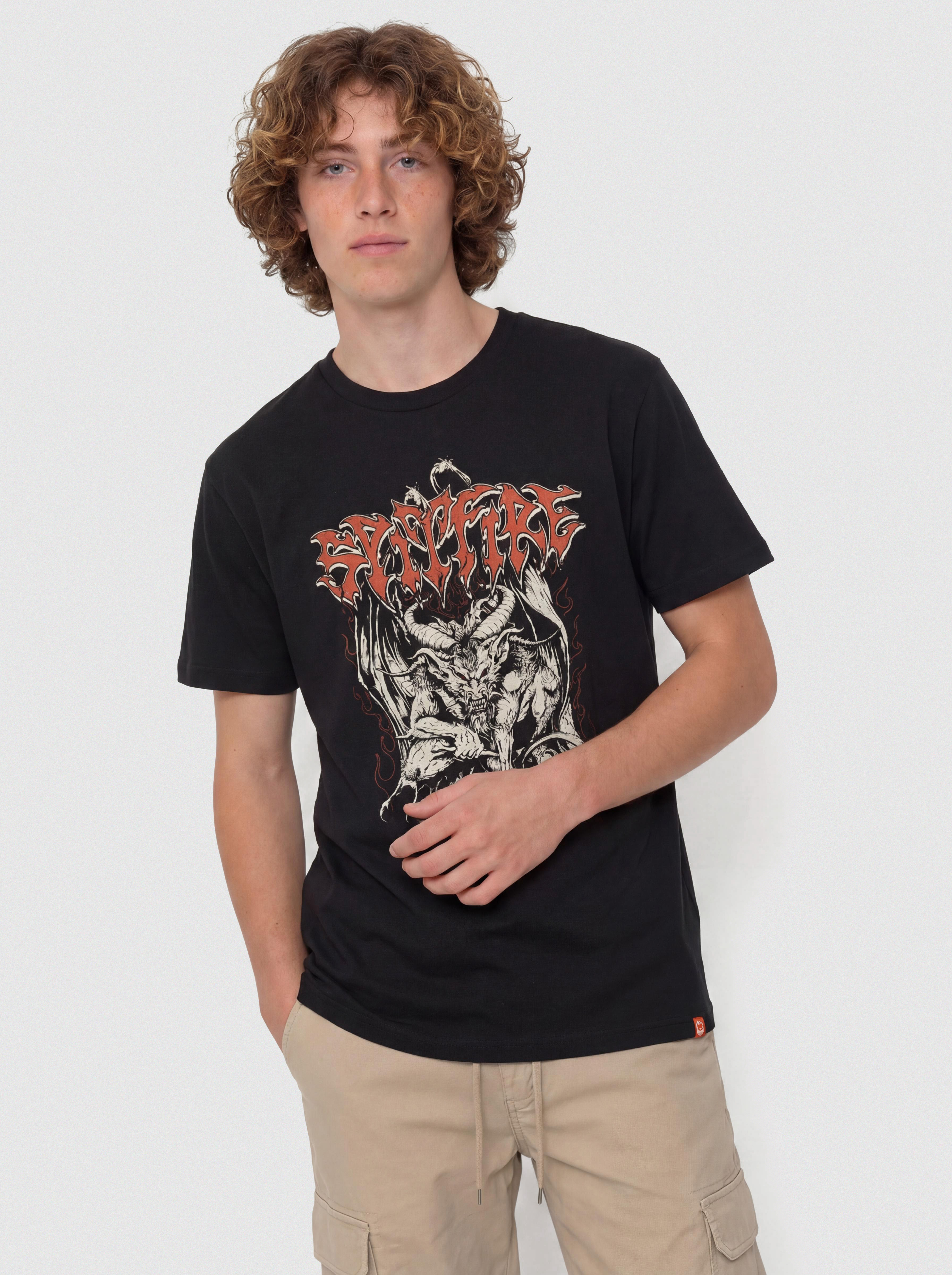 Spitfire T-Shirt Demon (black w/multi color discharge print)