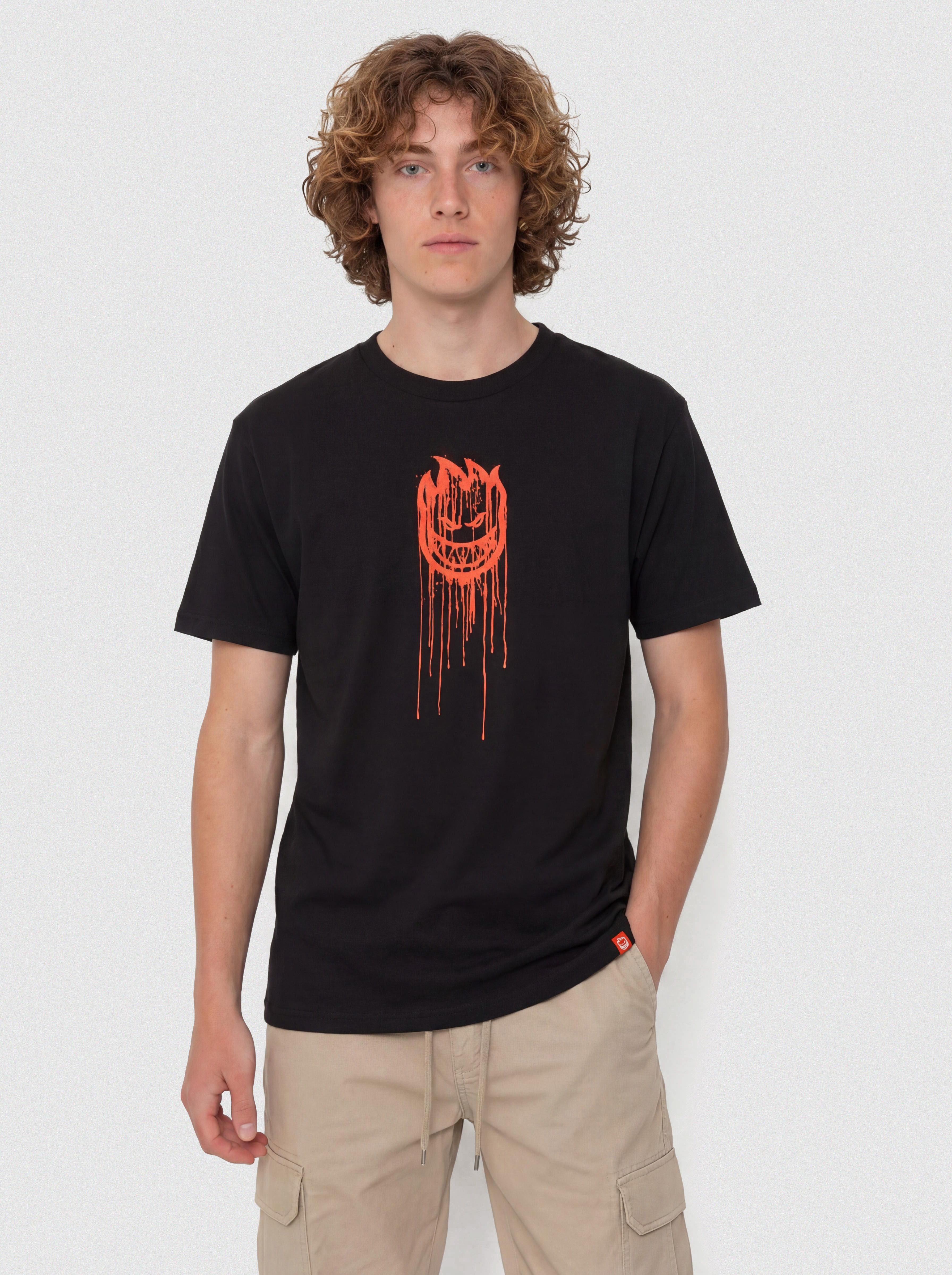 Spitfire T-Shirt Bighead Dripper (black w/red print)