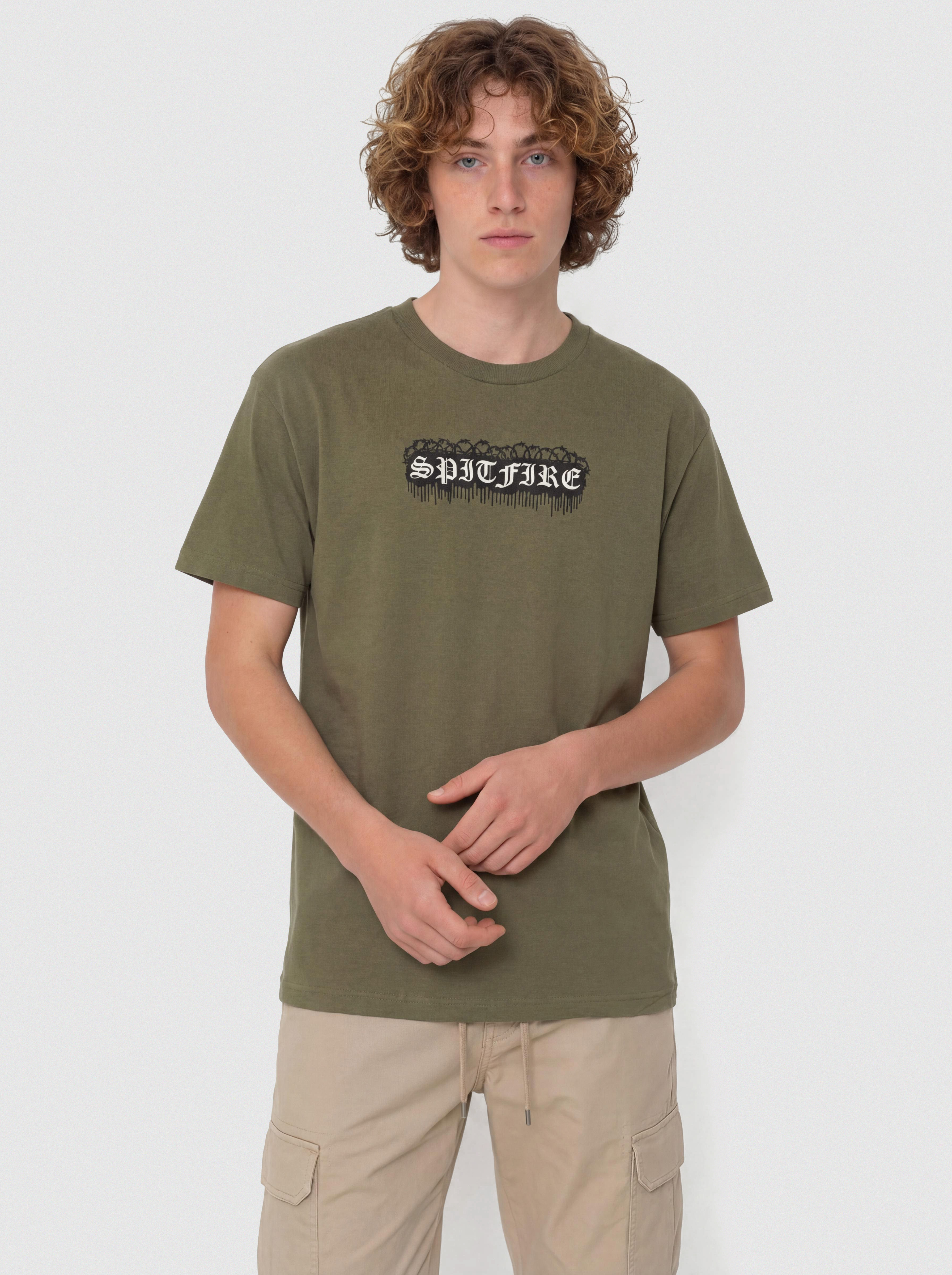 Spitfire Old E Barbed T-Shirt (military green)