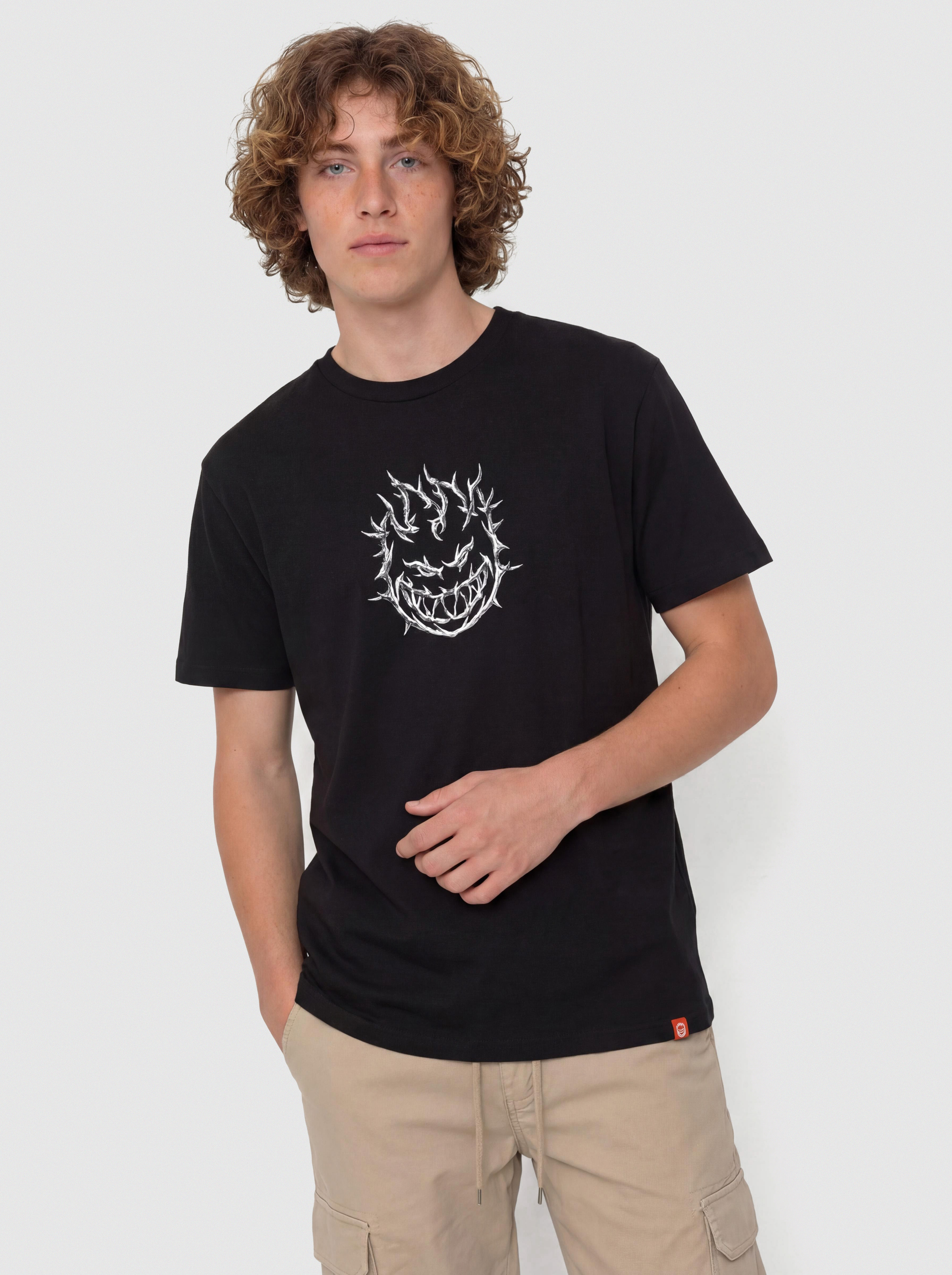 Spitfire T-Shirt Bighead Thorn (black w/tonal black & white print)