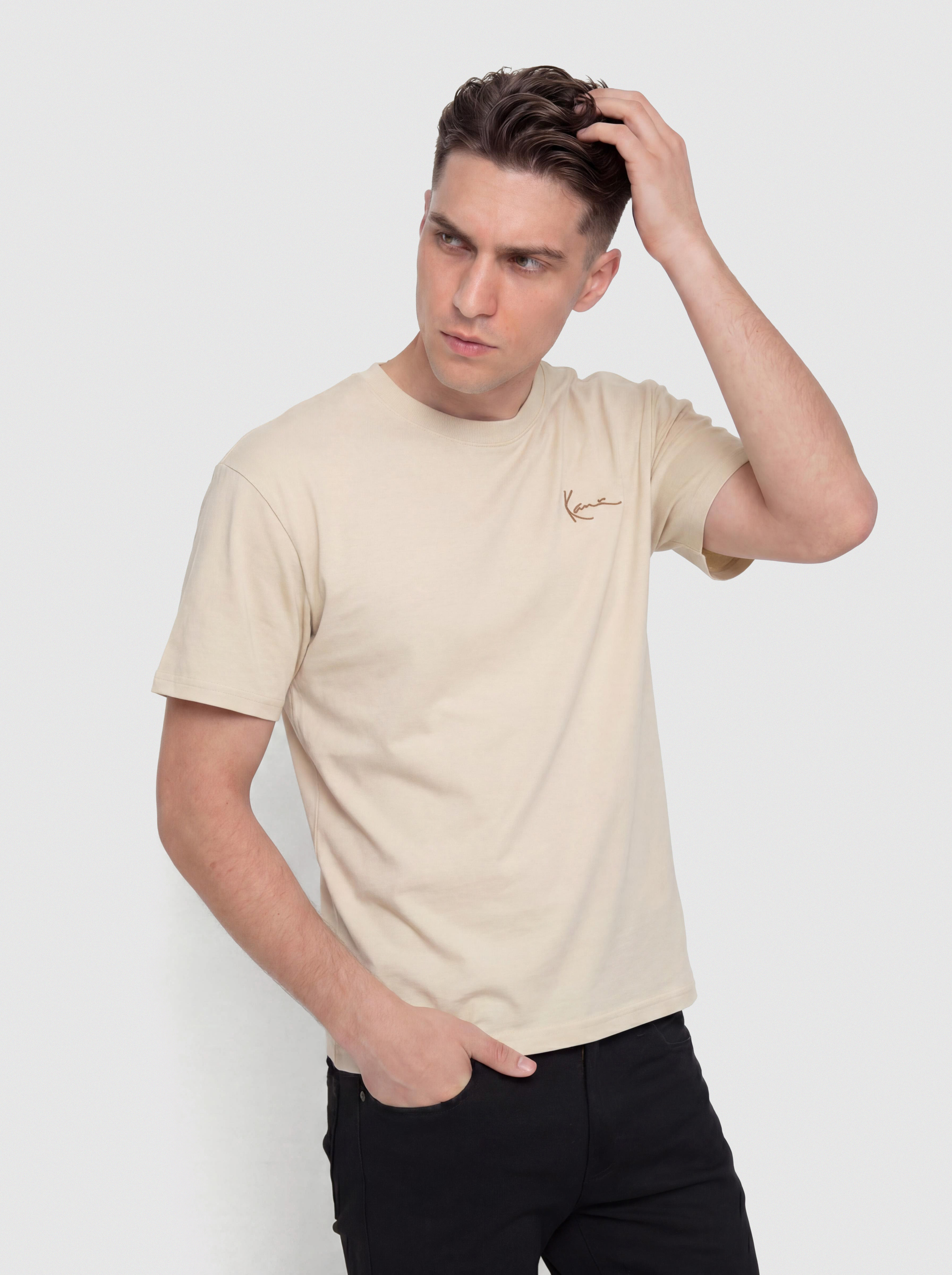 Karl Kani Slogan Boxy T-Shirt (beige)