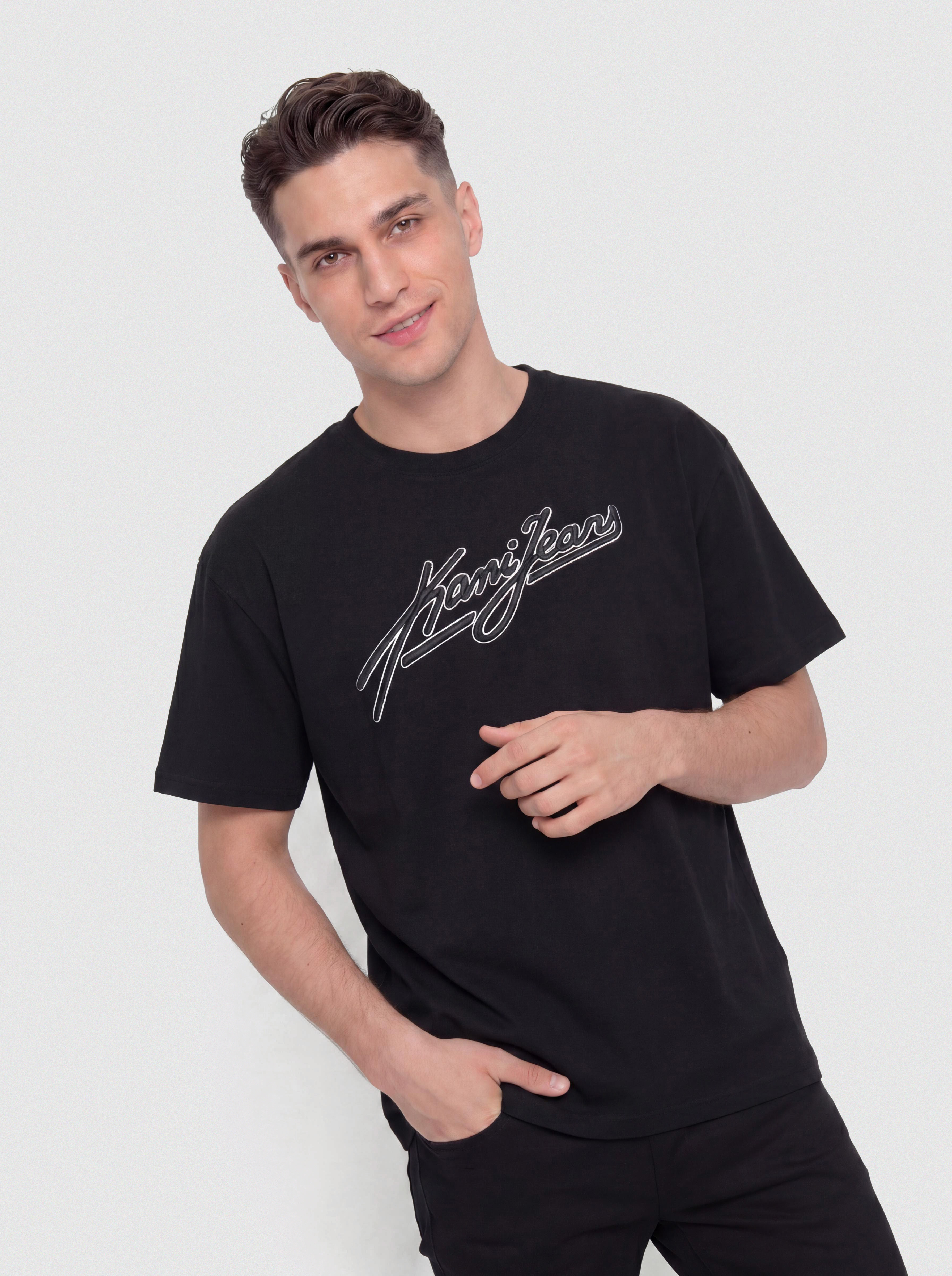 Karl Kani Heritage Emblem Shadow Pinstripe Soccer T-Shirt - green