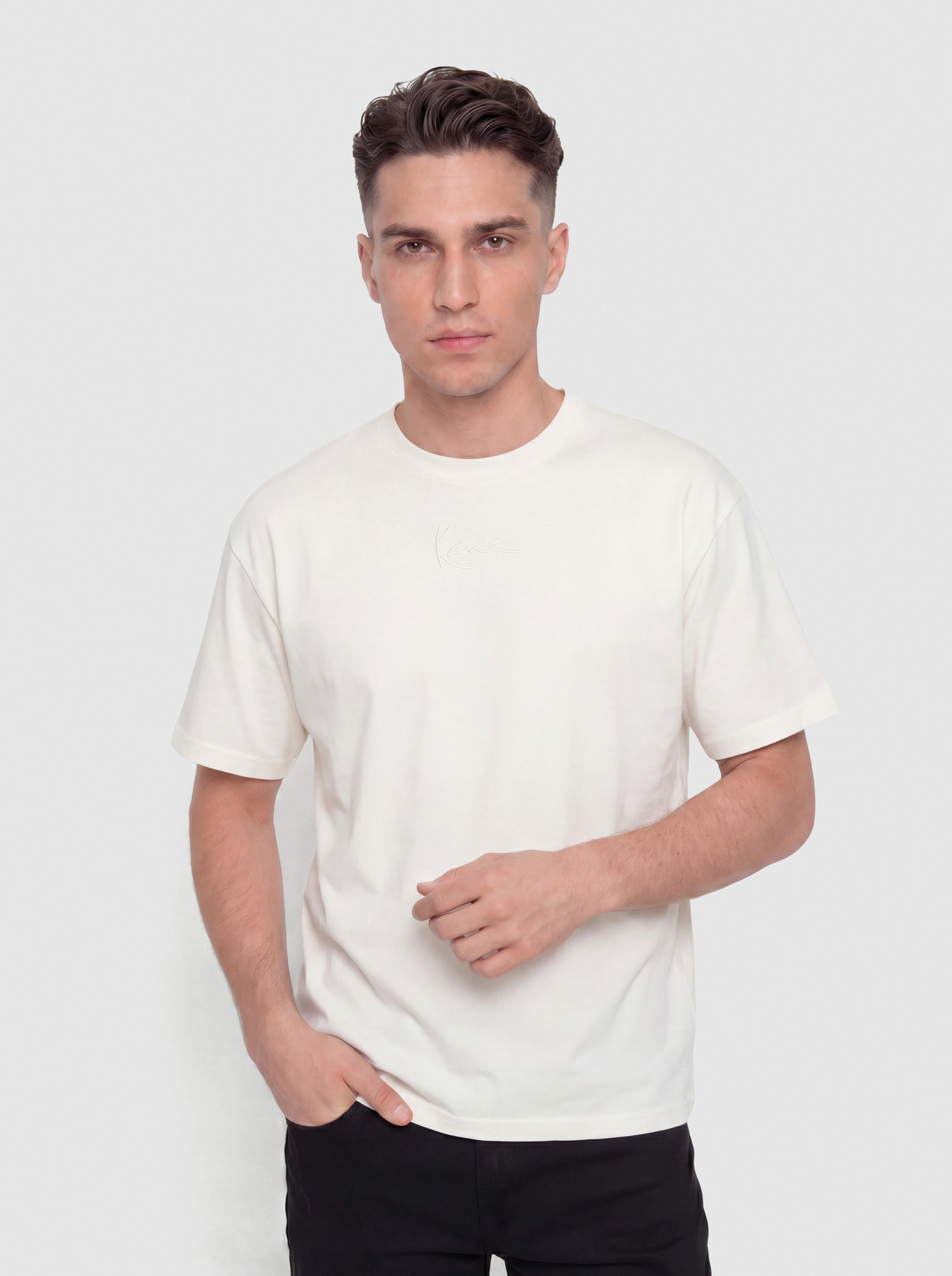 Karl Kani Small Signature Essential T-Shirt (off white)