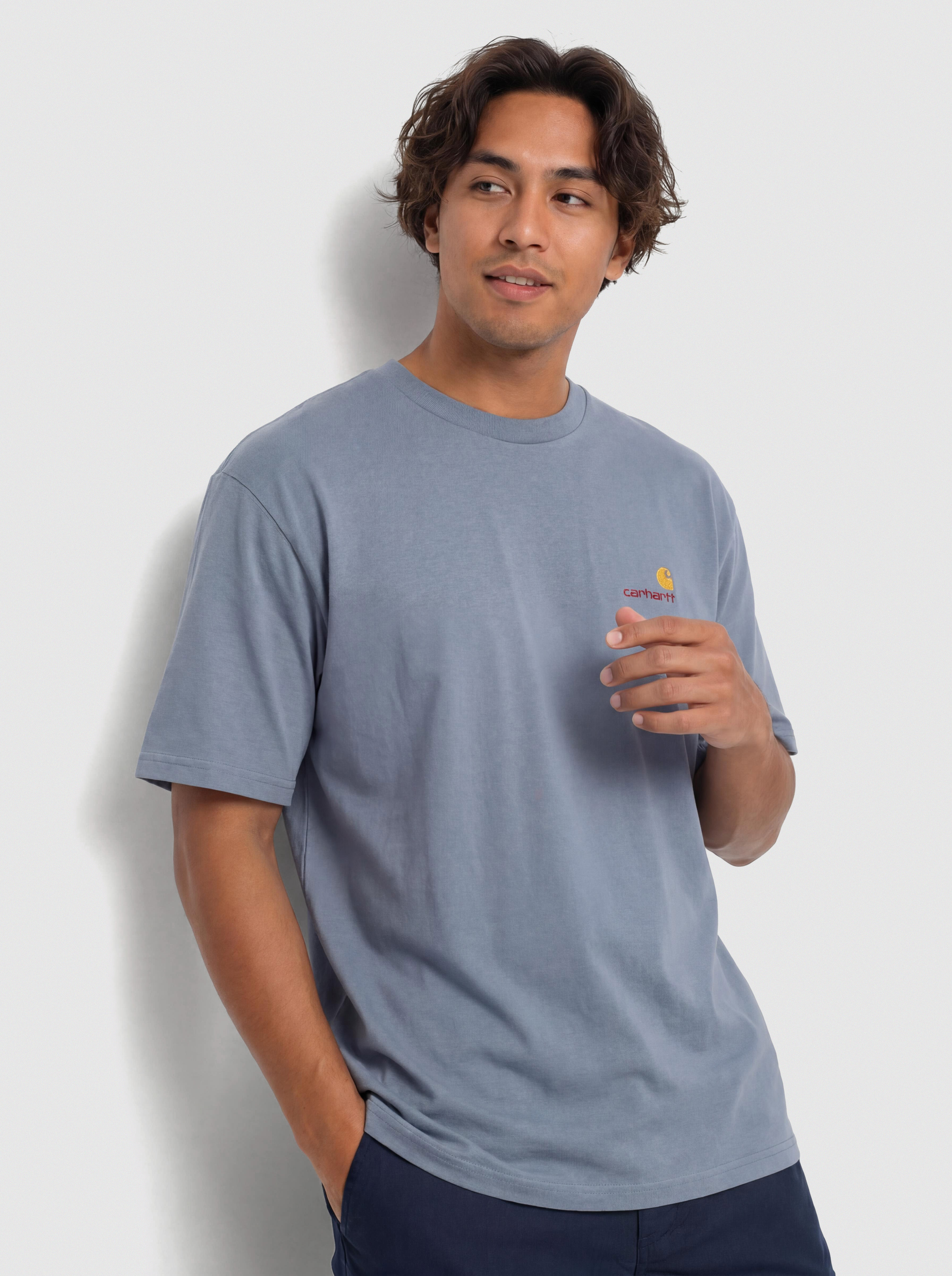 Carhartt WIP American Script T-Shirt (shady blue)