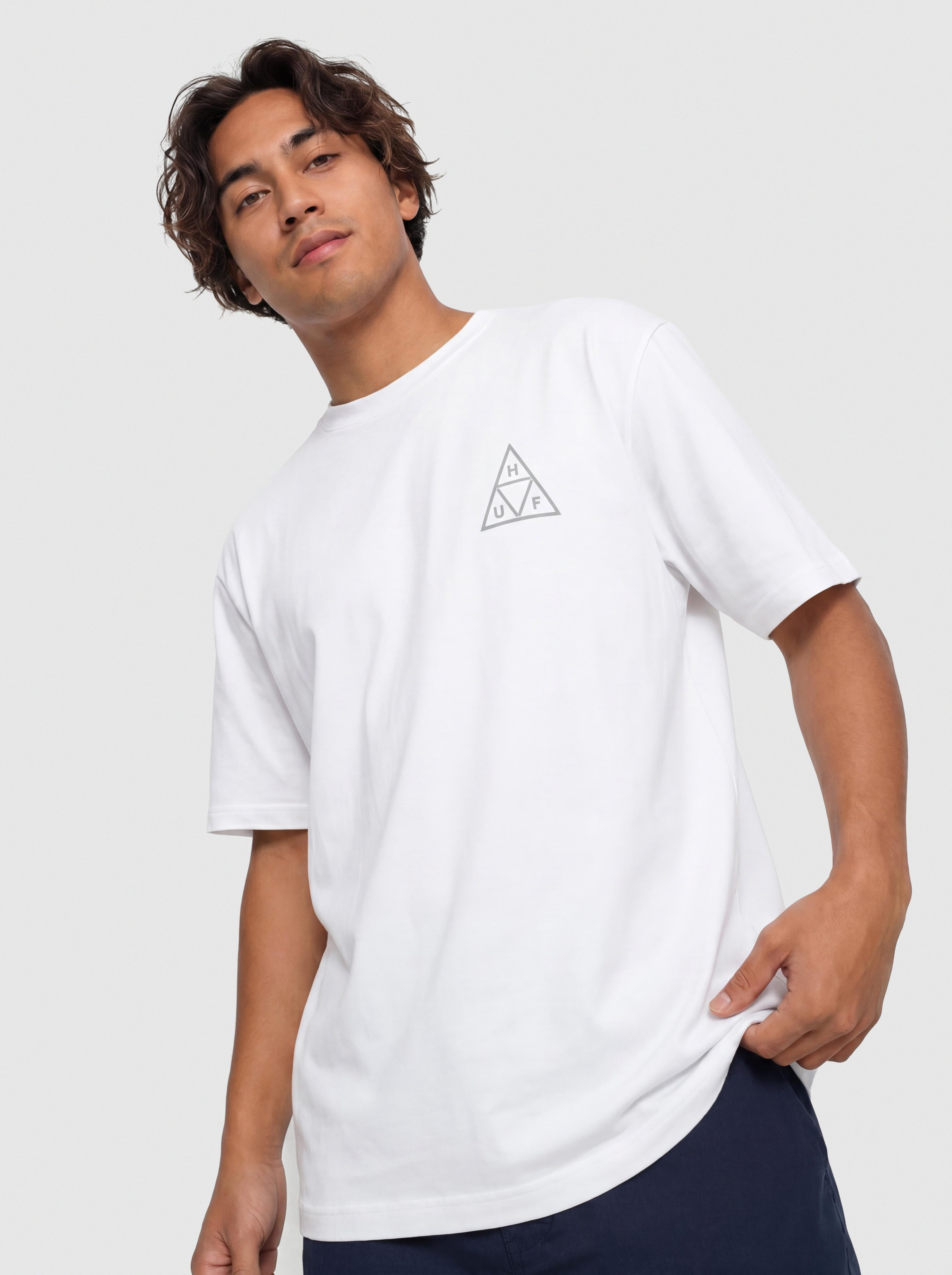 HUF Triple Triangle T-Shirt (white/grey)