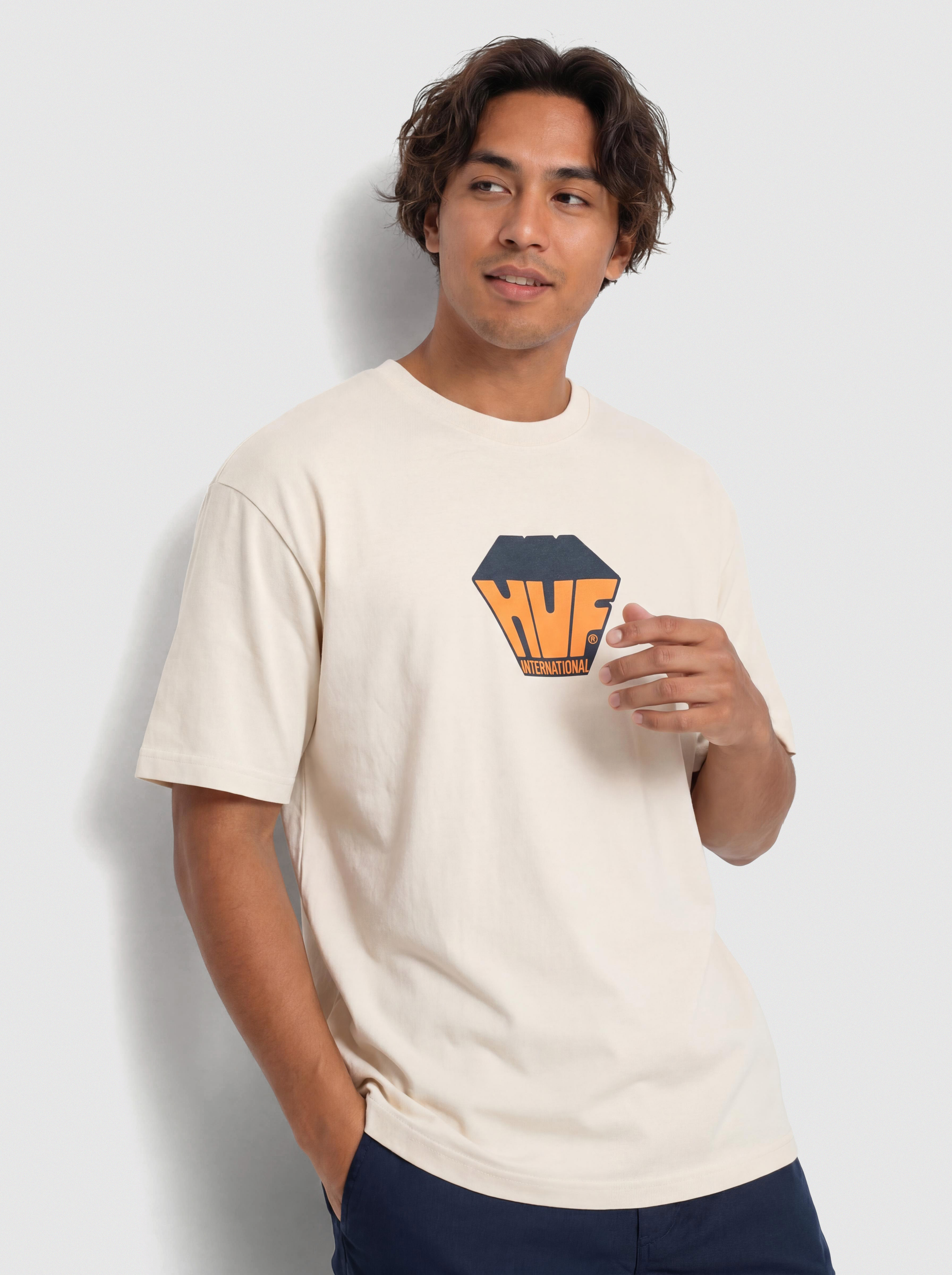 HUF T-Shirt Big Block (bleach)