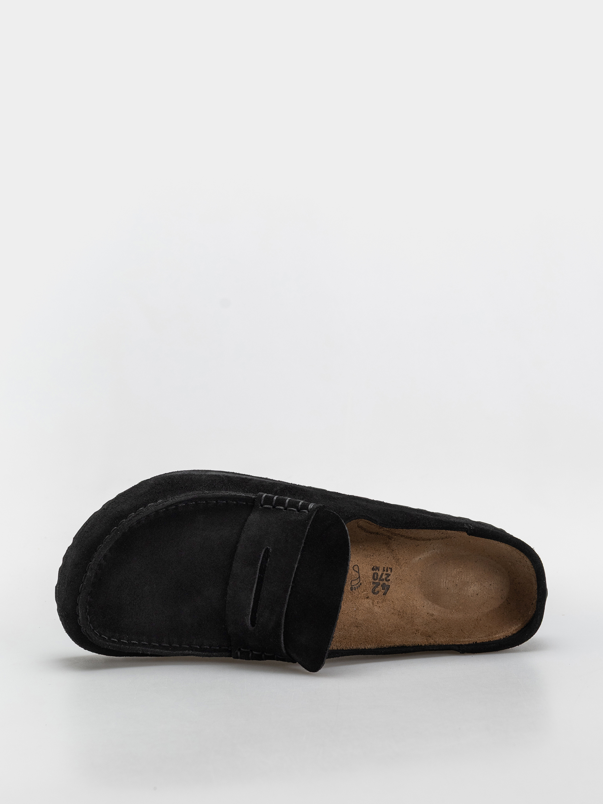 Birkenstock Naples Wrapped Suede Leather Regular Flip-flops (black)