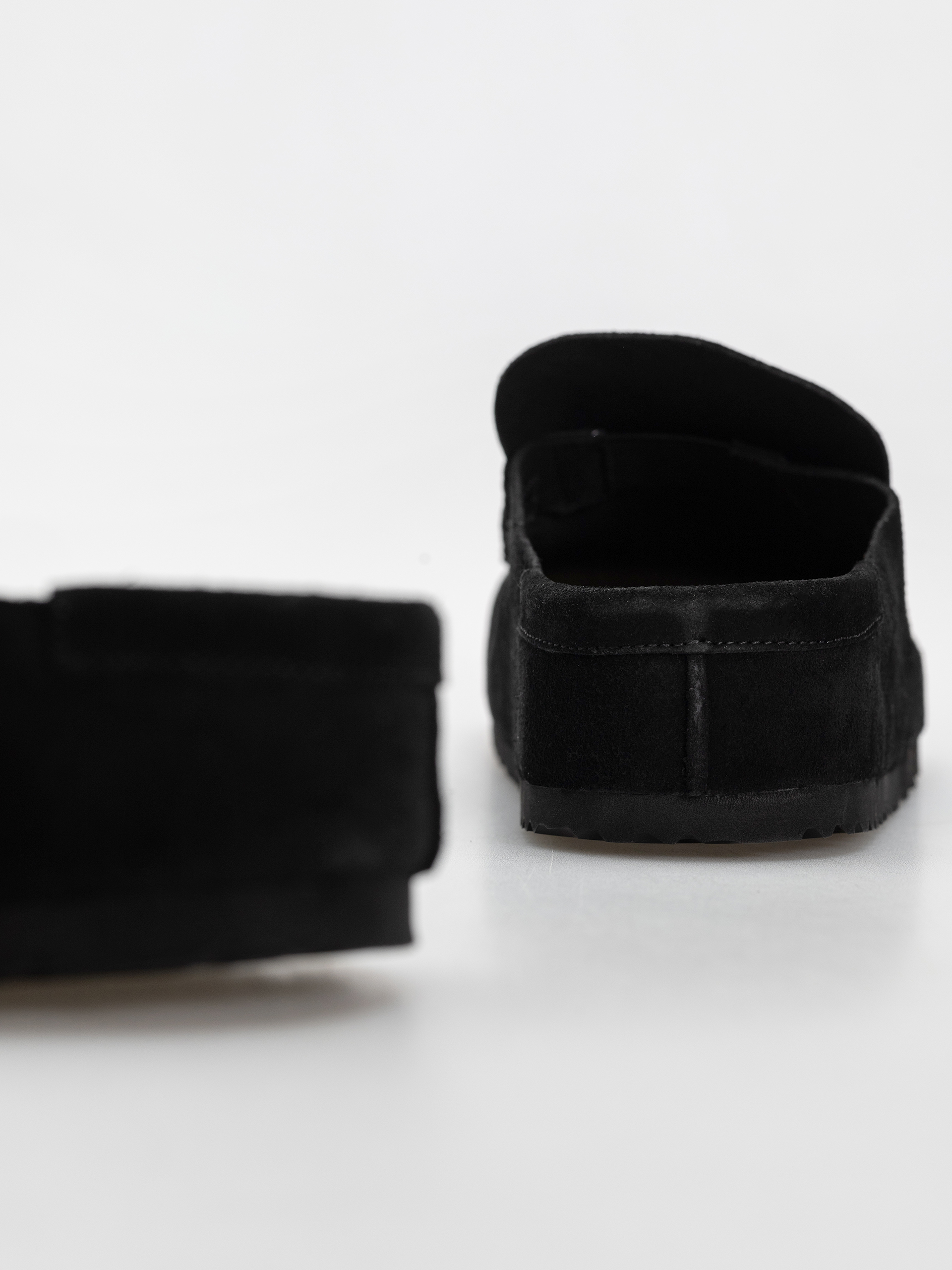 Birkenstock Naples Wrapped Suede Leather Regular Flip Flops (black)