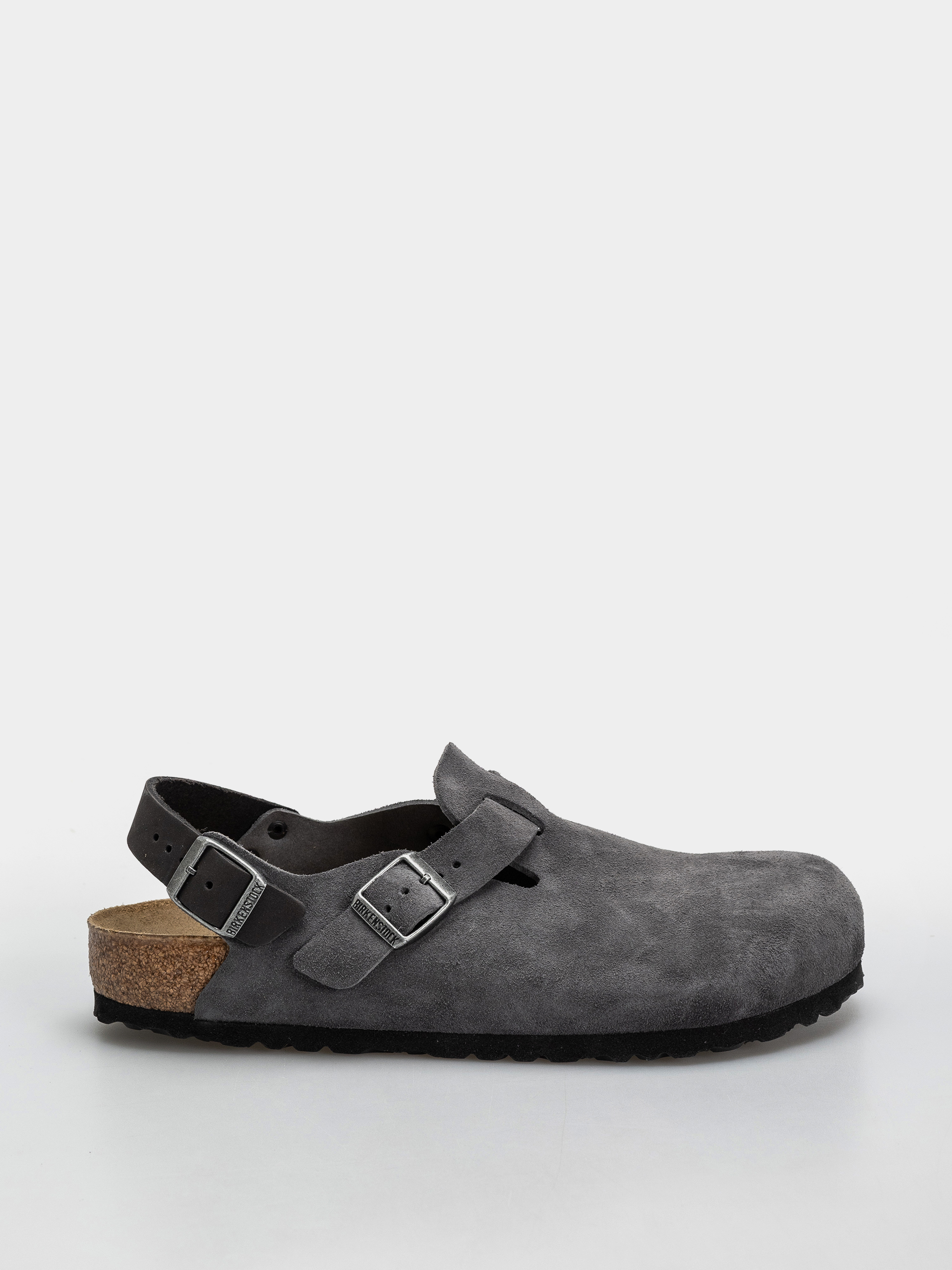 Birkenstock Tokio Suede Leather Regular Flip-flops (charcoal)