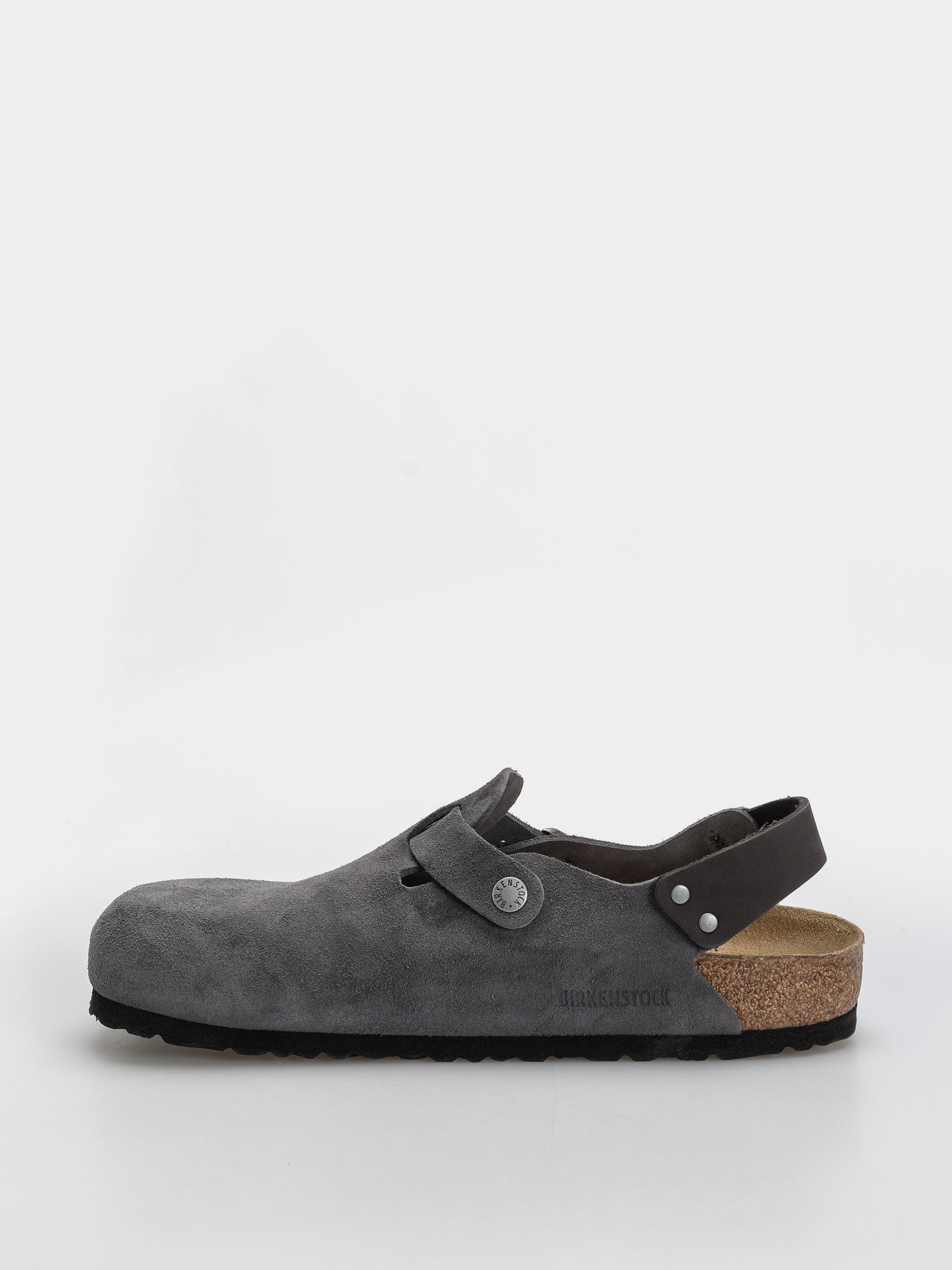 Birkenstock Tokio Suede Leather Regular Flip Flops (charcoal)