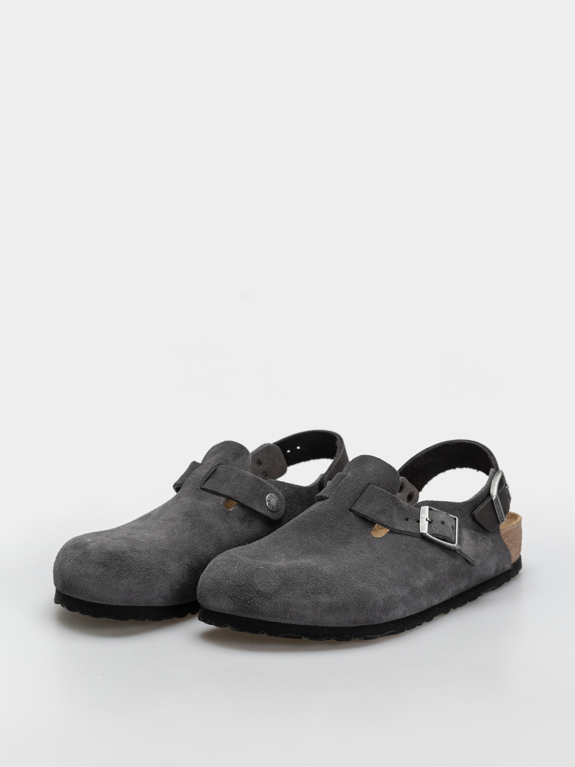 Birkenstock Tokio Suede Leather Regular Flip-flops (charcoal)