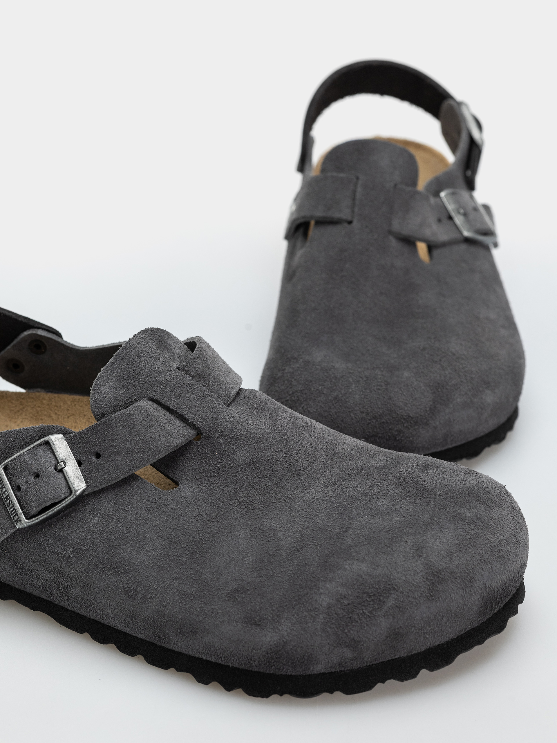 Birkenstock Tokio Suede Leather Regular Flip-flops (charcoal)