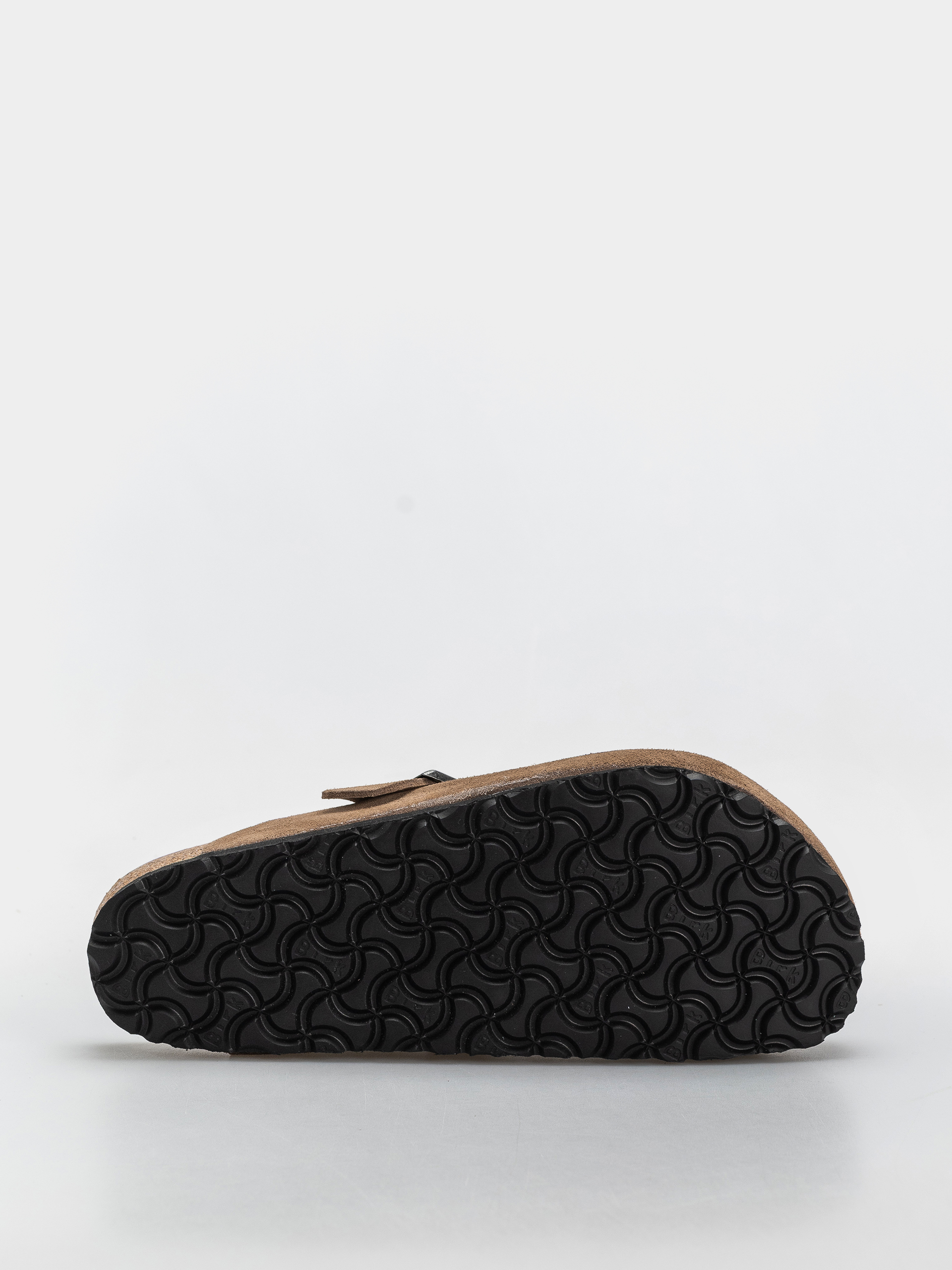 Birkenstock Boston Suede Leather Regular Flip Flops (dark tea)