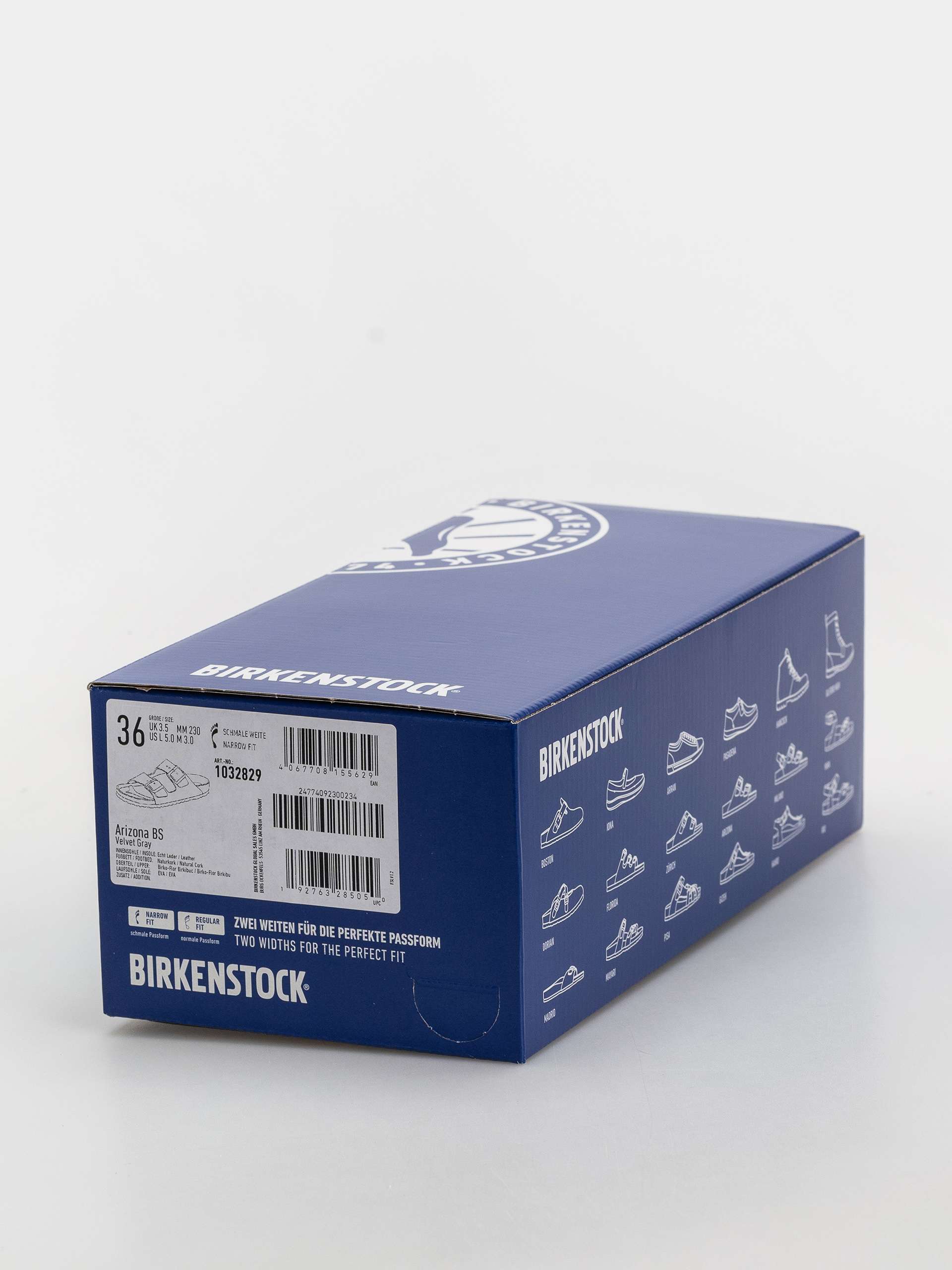 Birkenstock Arizona Birkibuc Narrow Wmn Flip Flops (velvet gray)