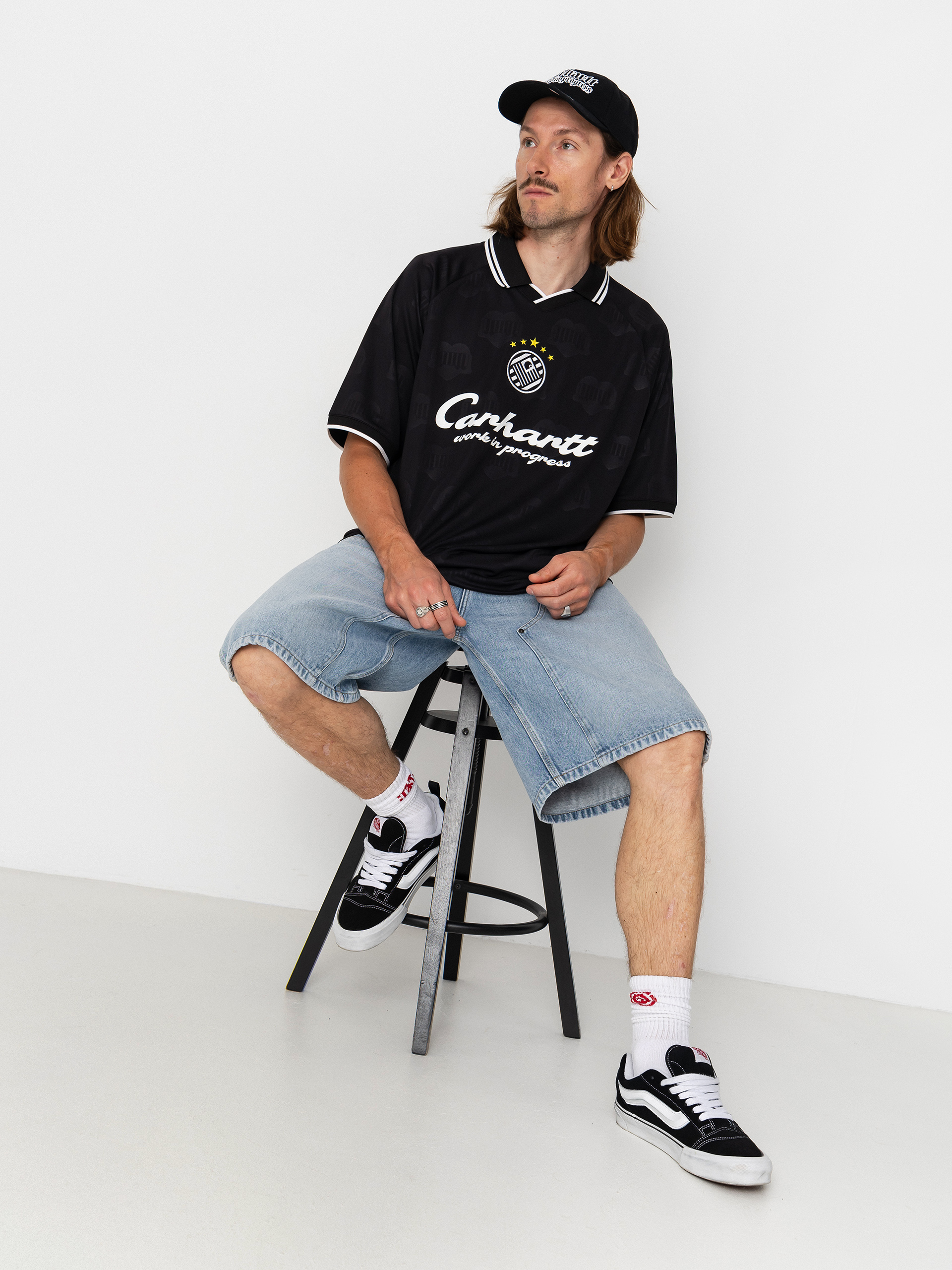 Carhartt WIP Terrace Football T-Shirt (heart train jacquard black)
