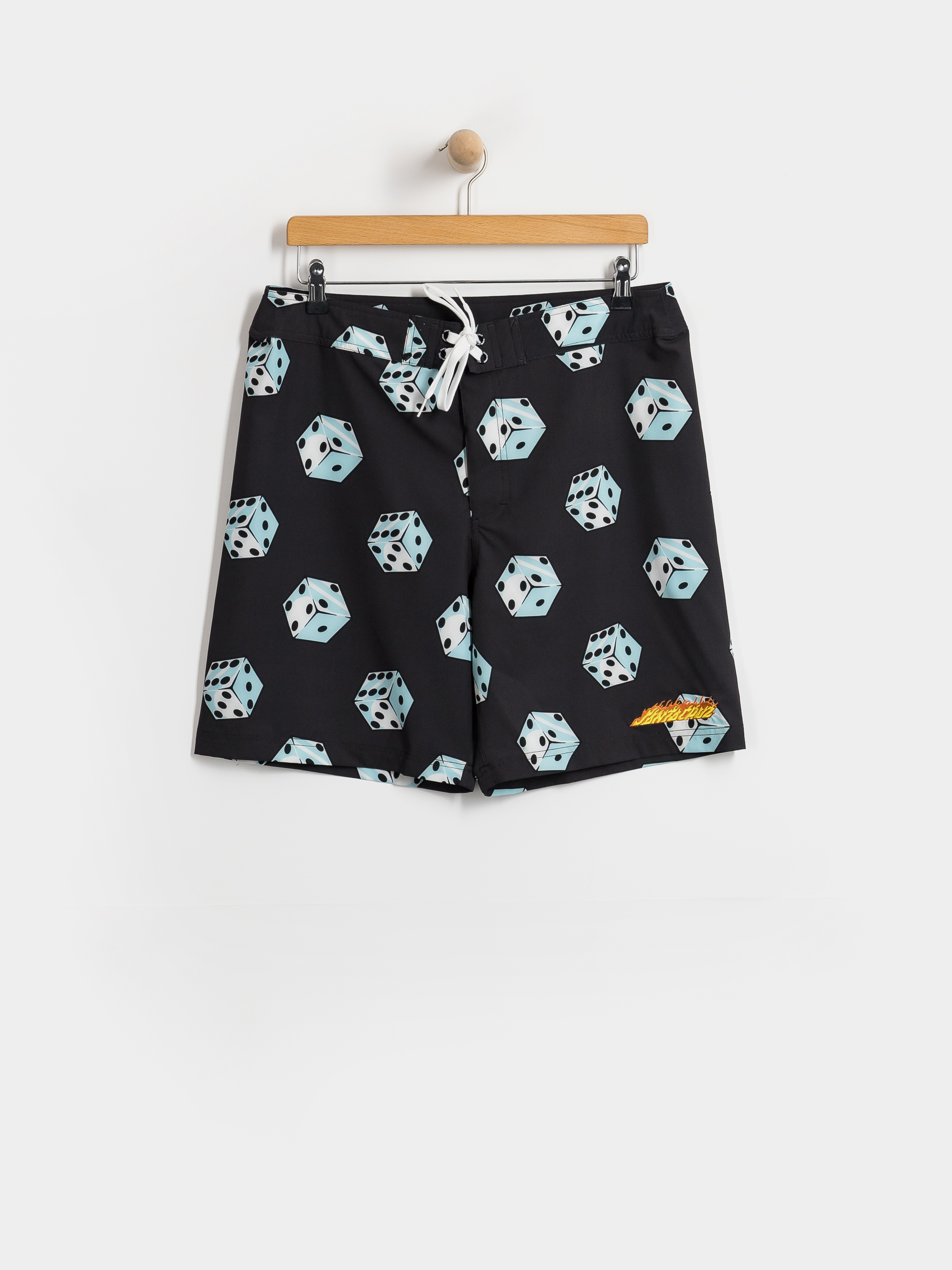 Santa Cruz Flaming Strip Dice Boardshorts (big dice)