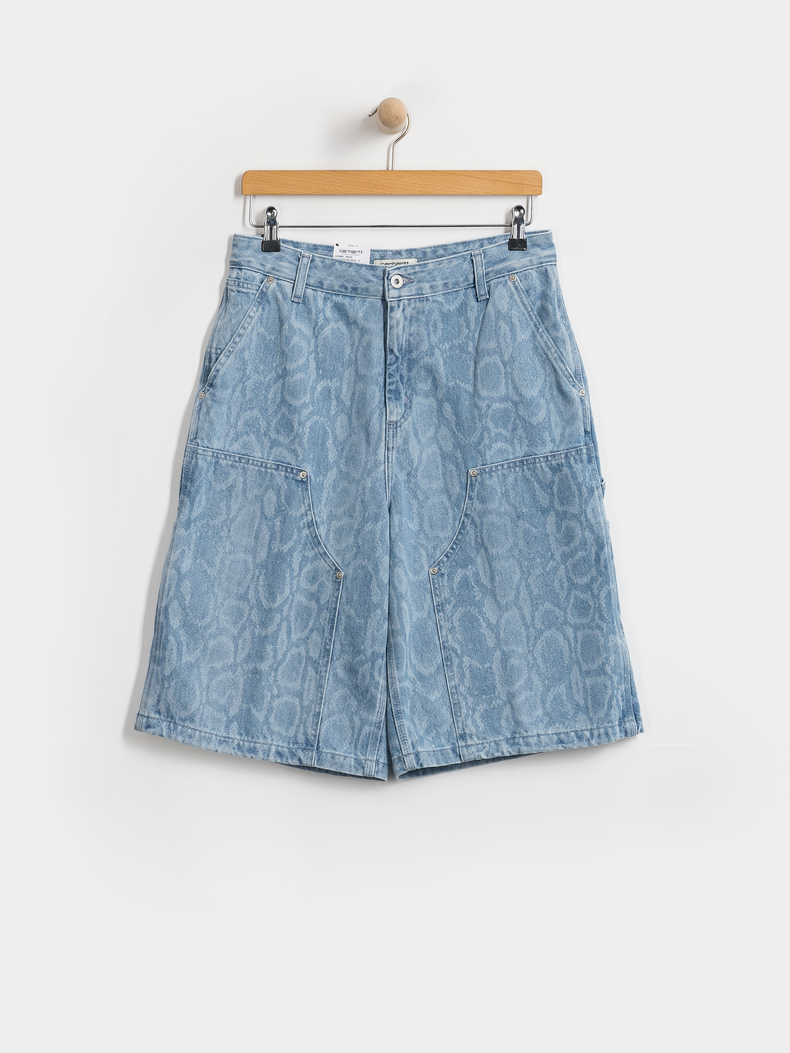Carhartt WIP Snake Nixon Double Knee Wmn Shorts (snake camo blue)