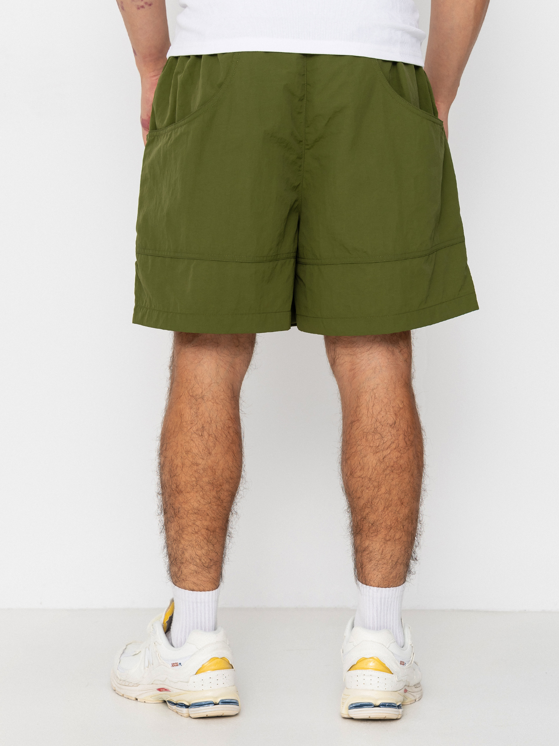 The North Face Tnf Red Box Nylon Belted Shorts (woodland green)