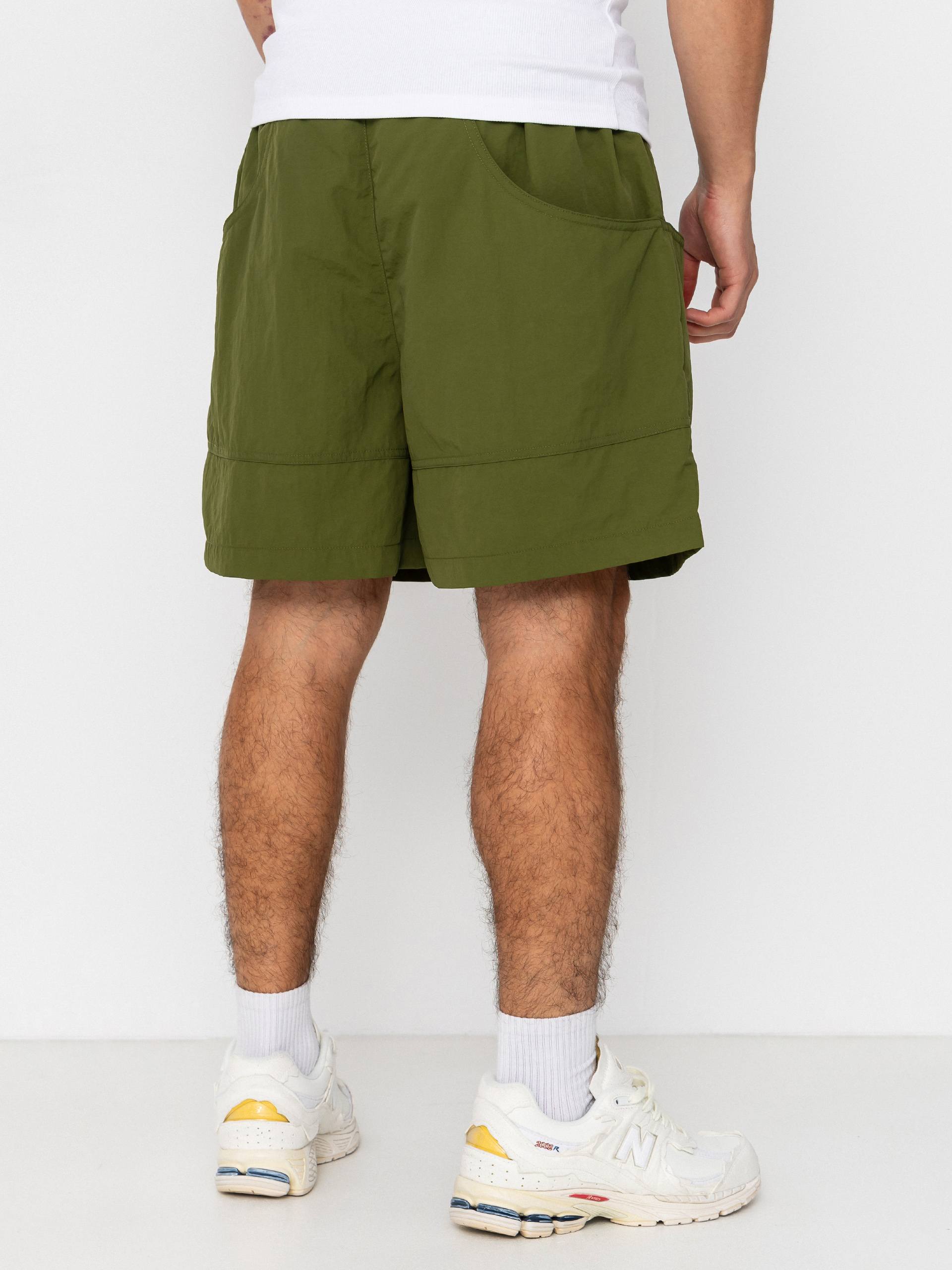 The North Face Tnf Red Box Nylon Belted Shorts (woodland green)