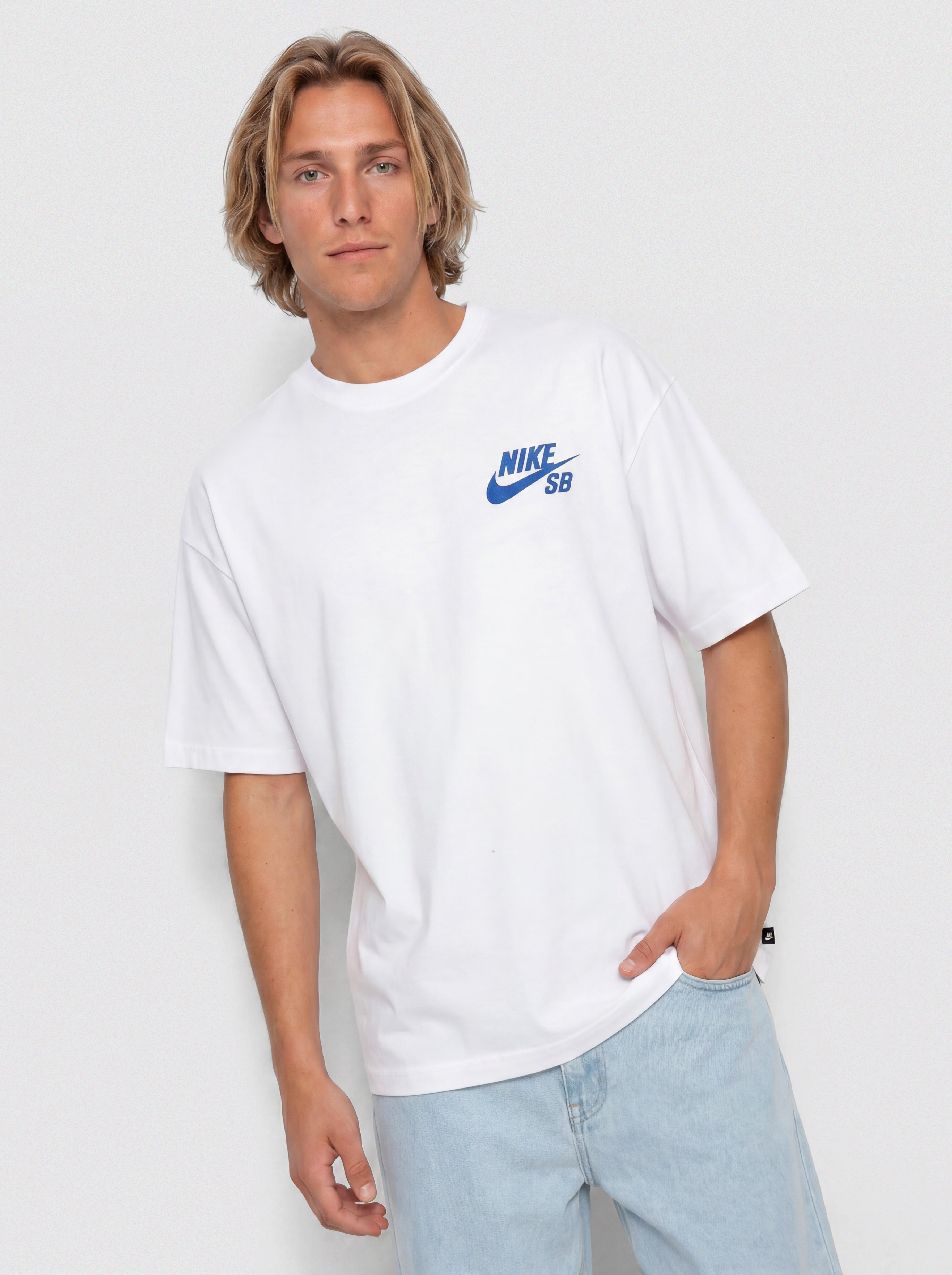 Nike SB Logo T-Shirt (white/game royal)