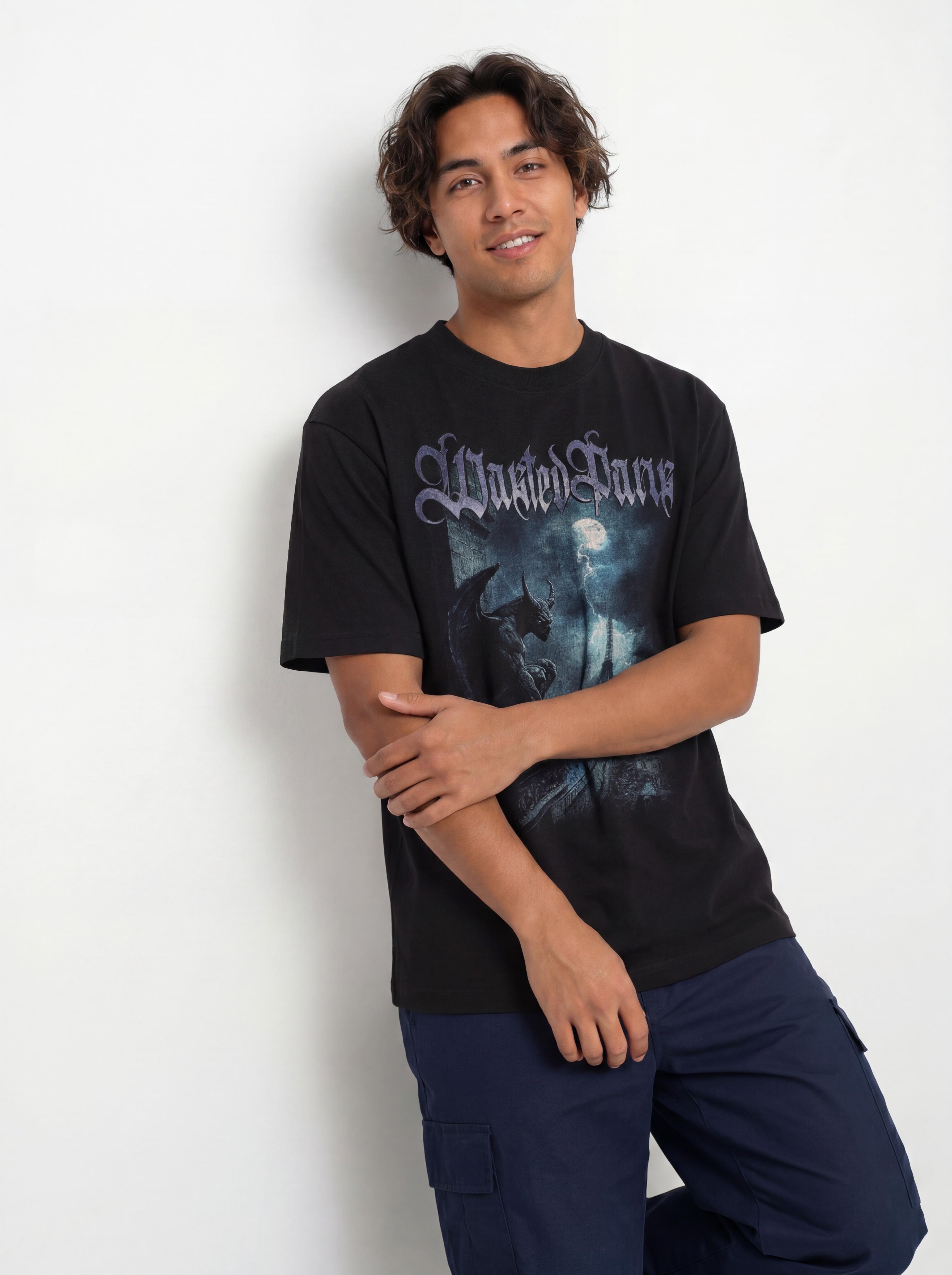 Wasted Paris Gargoyle T-Shirt (faded black)