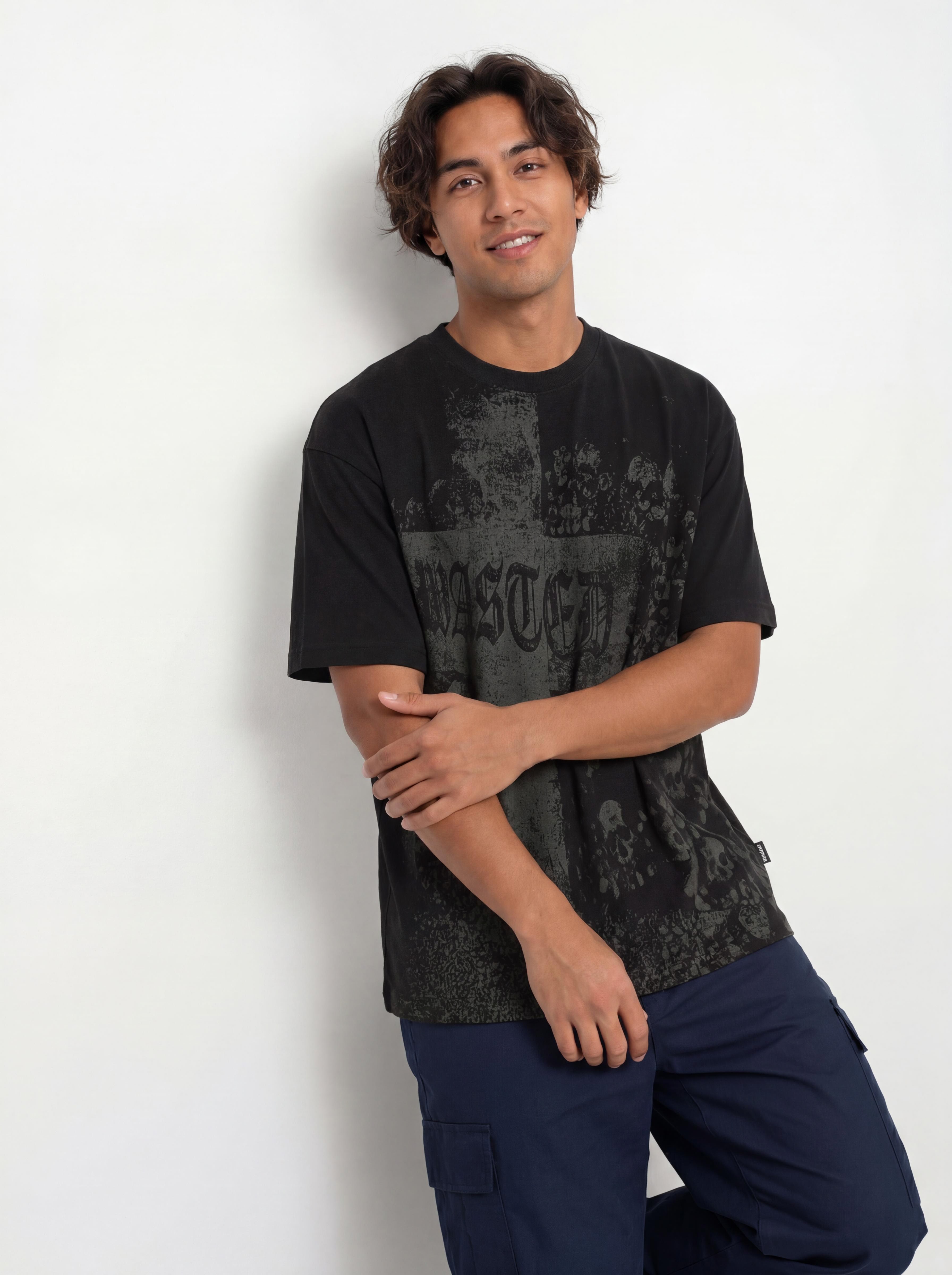 Wasted Paris Catacombs Boxy T-Shirt (faded black)
