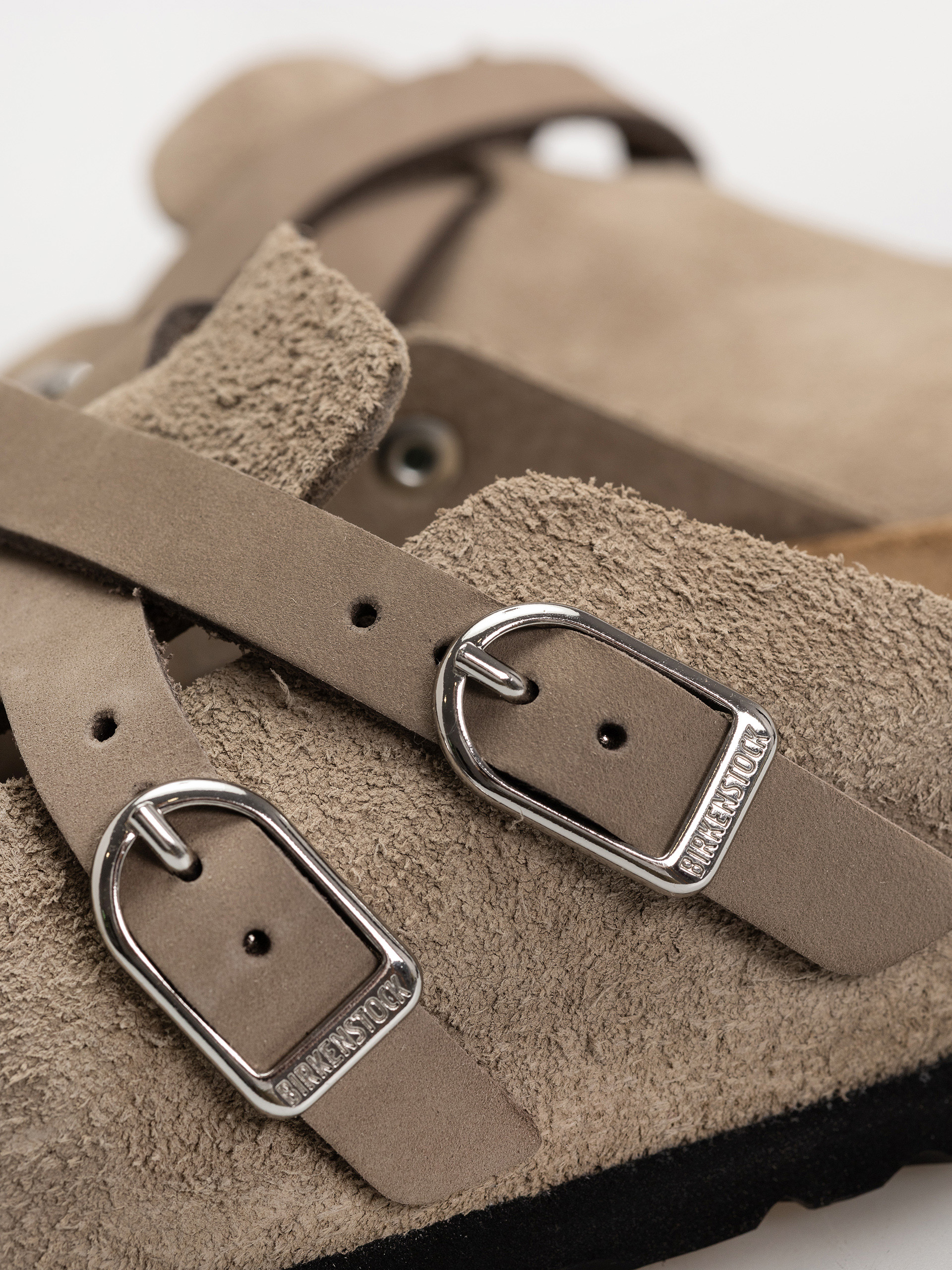 Birkenstock Blair Suede Leather Narrow Wmn Flip Flops (taupe)