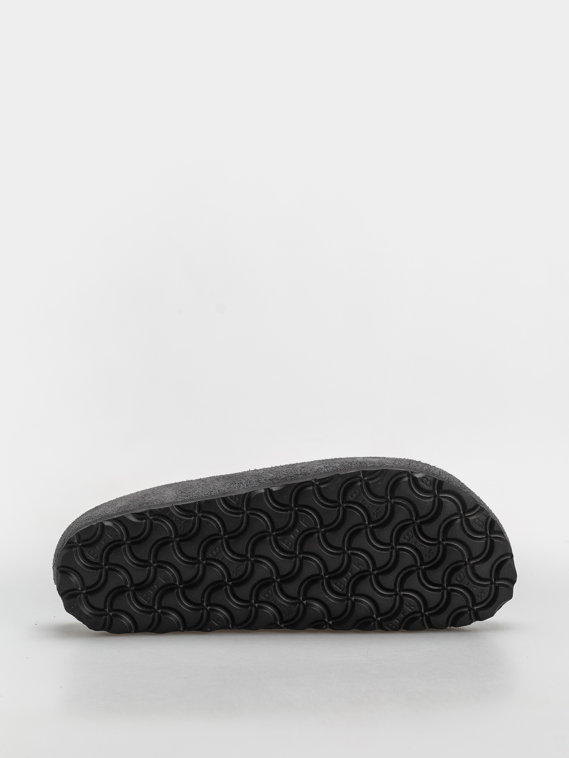 Birkenstock Amsterdam Wrapped Suede Leather Narrow Flip Flops (charcoal)