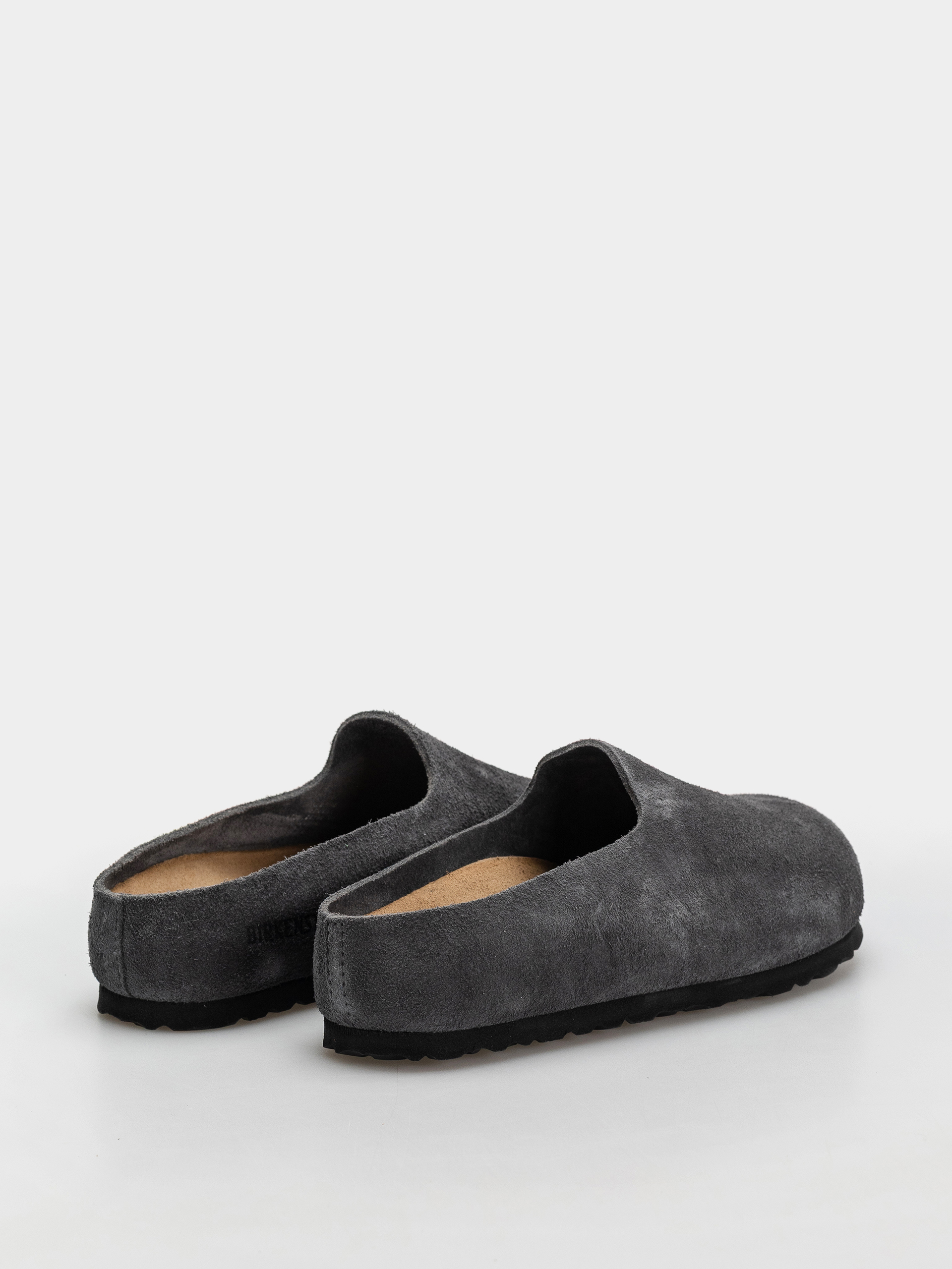 Birkenstock Amsterdam Wrapped Suede Leather Narrow Flip Flops (charcoal)
